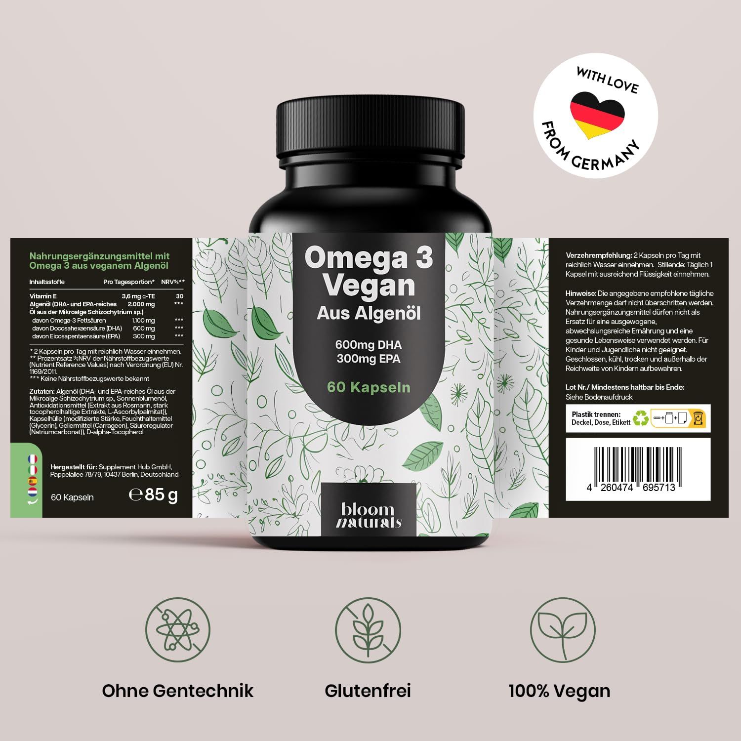 Bloom Naturals Omega 3 Kapseln