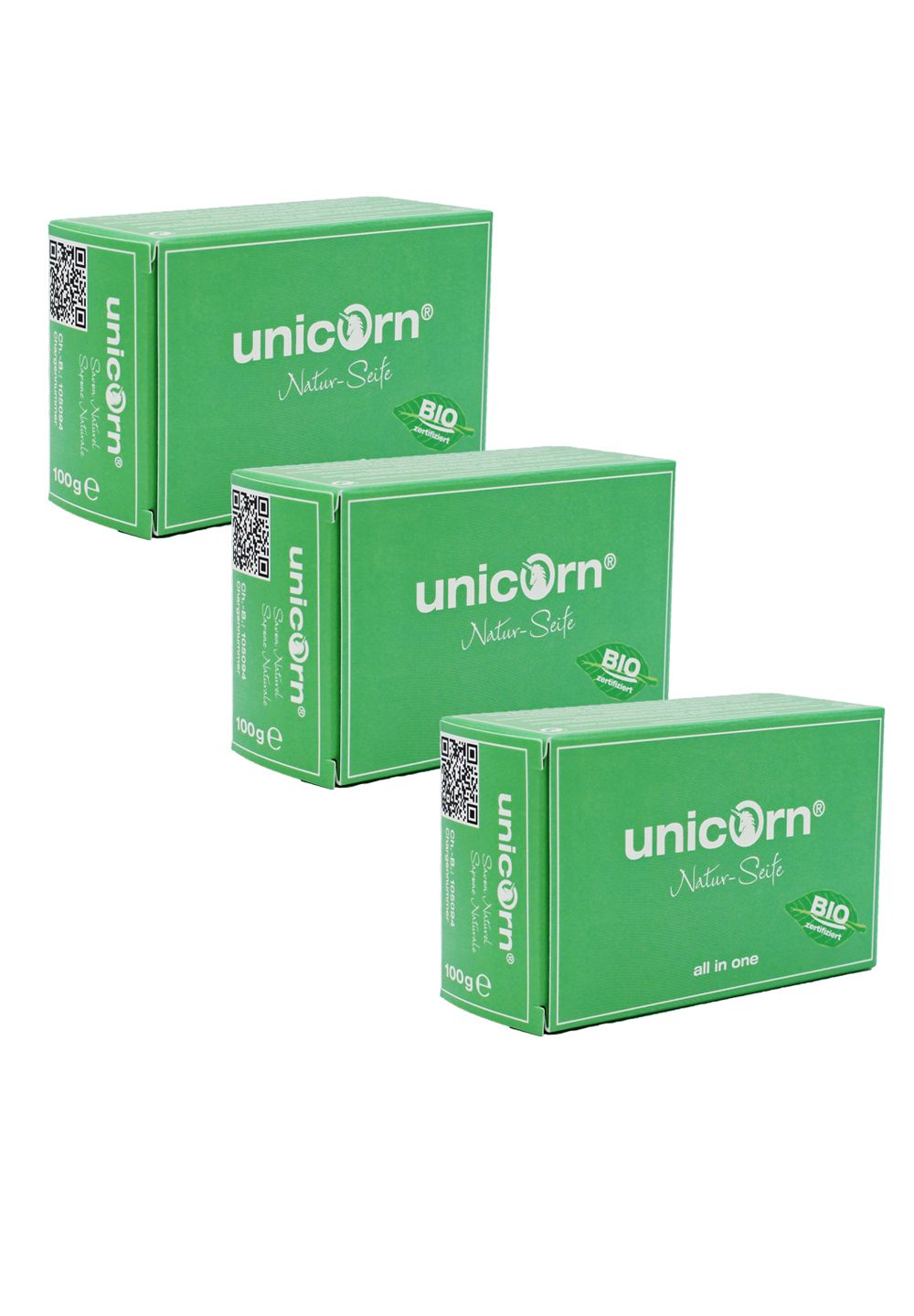 Unicorn all in one Naturseife Bio Zertifiziert mit Apfelduft