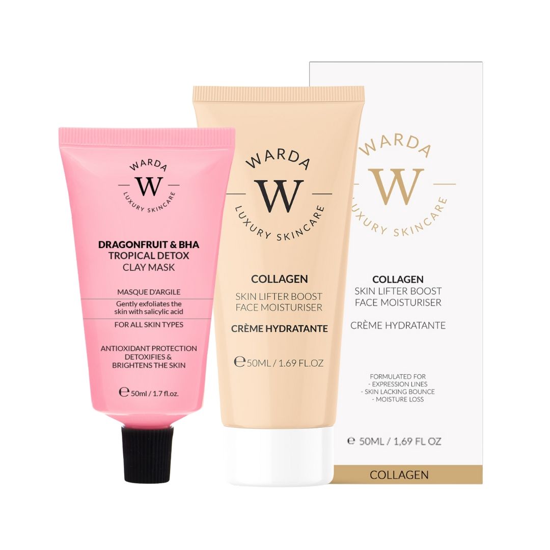 Warda Luxury Skincare Kollagen-Feuchtigkeitscreme + BHA-Detox-Maske