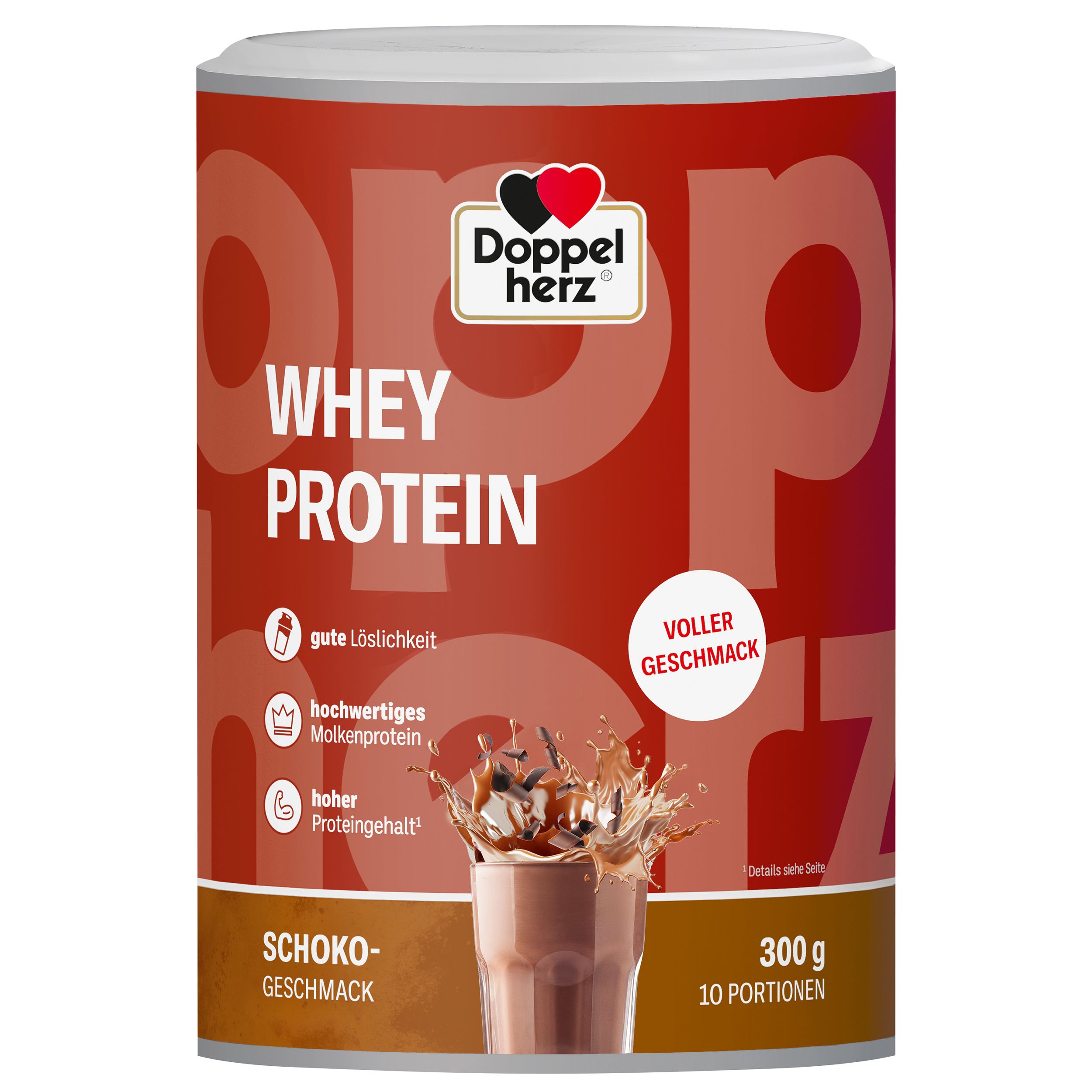 Doppelherz WHEY PROTEIN Schoko – Proteinpulver auf Molkenbasis in bewährter Doppelherz-Qualität