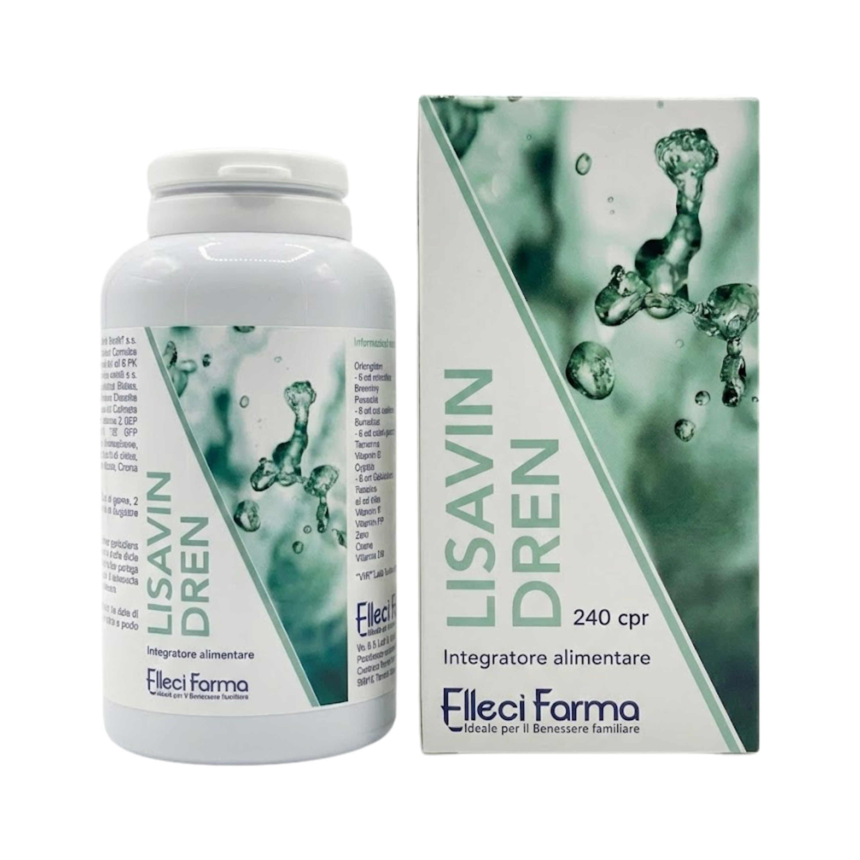 Elleci Farma Lisavin Dren – Nahrungsergänzung mit entwässernder Formel 240 St Tabletten