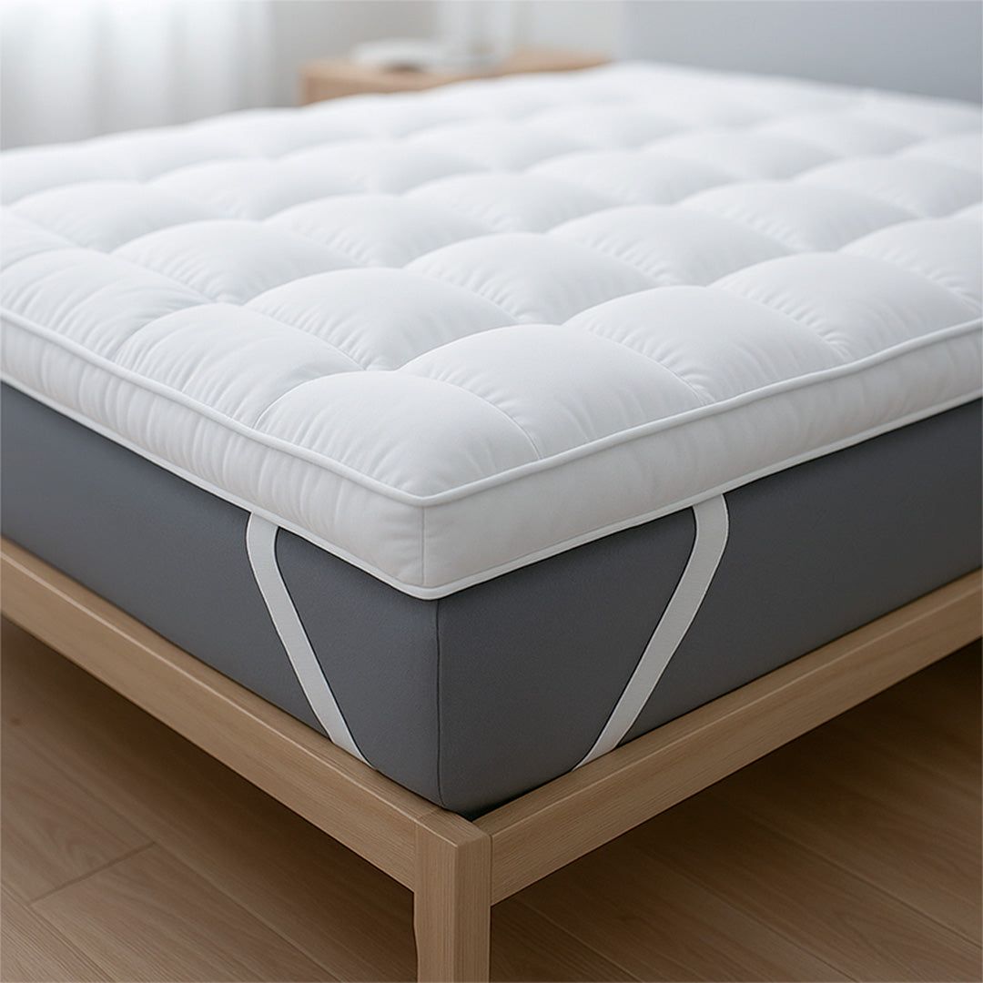 The White Stone Topper 90x200 cm mit Wattefüllung von 1000 g/m²