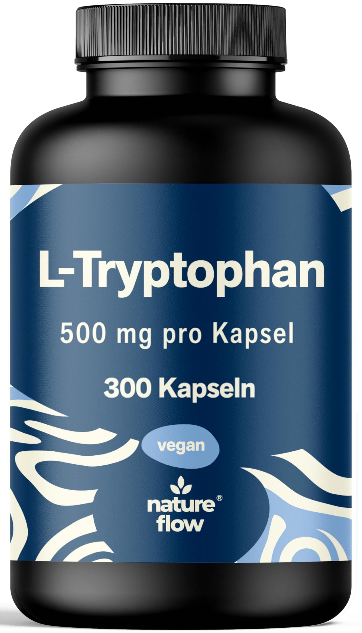 L-Tryptophan Hochdosiert - 300 Kapseln - Langzeitvorrat - Nature Flow