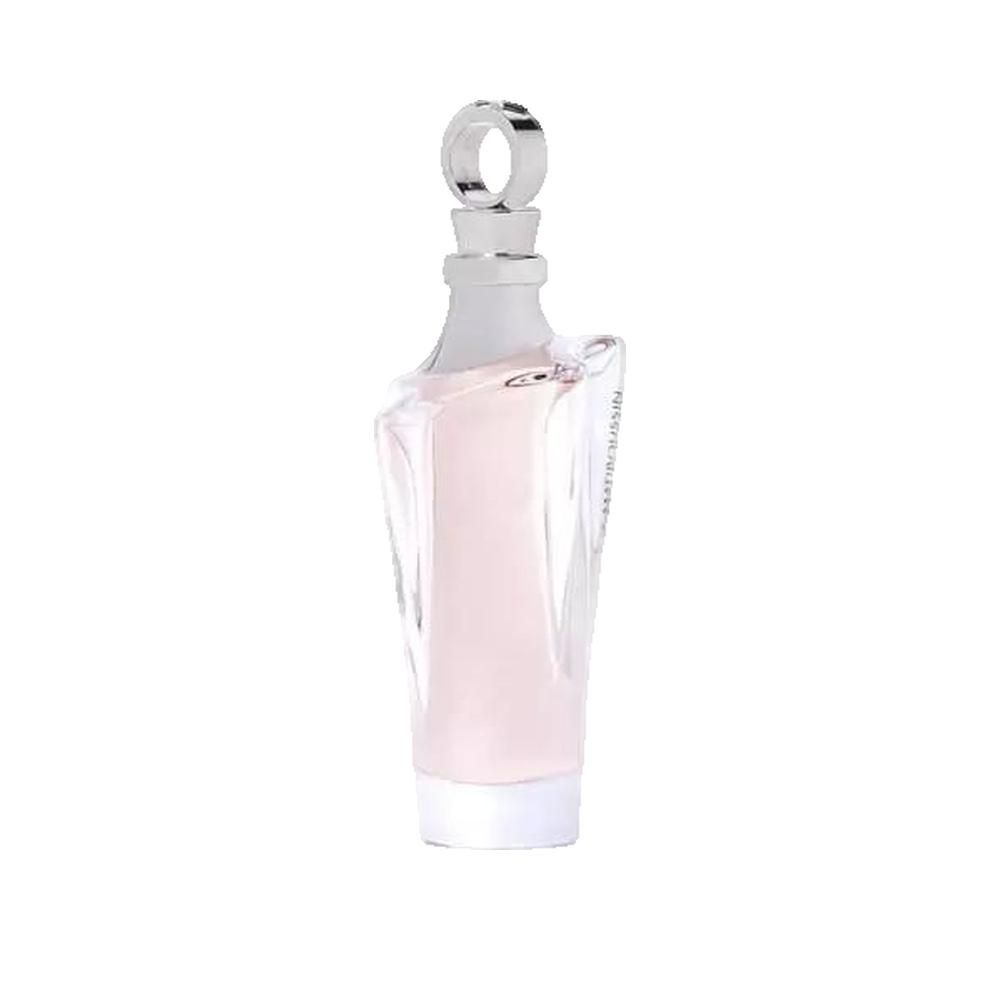 Mauboussin Pour Elle Eau de Parfum Flakon, schräg von vorne mit silbernem Ringverschluss.