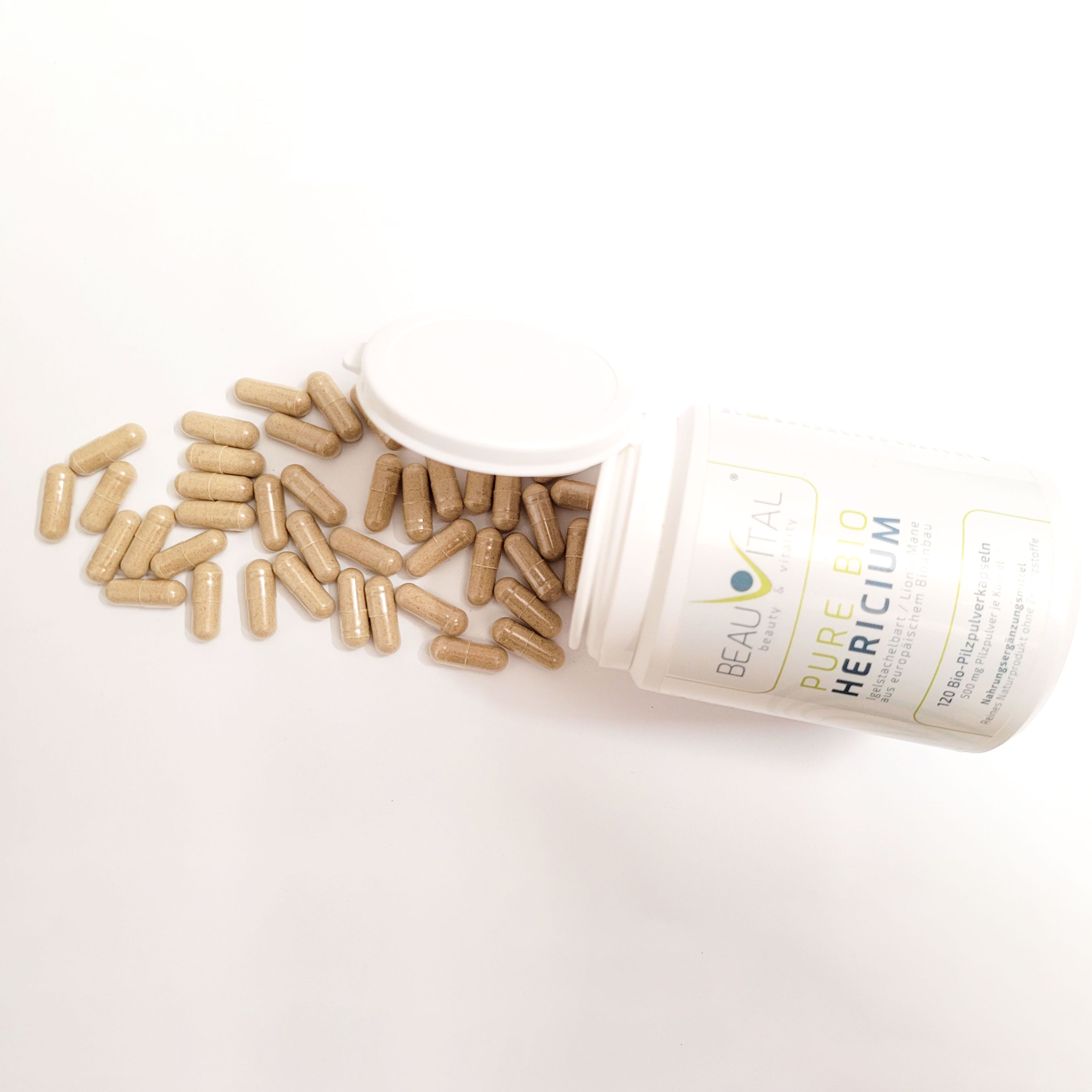 BEAUVITAL® Pure Bio Hericium Kapseln mit 10% Lions´s Mane Extrakt