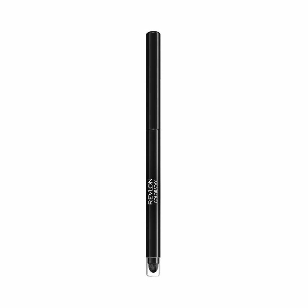 Schwarzer Eyeliner. Marke: Revlon Colorstay. Auf weißem Hintergrund.