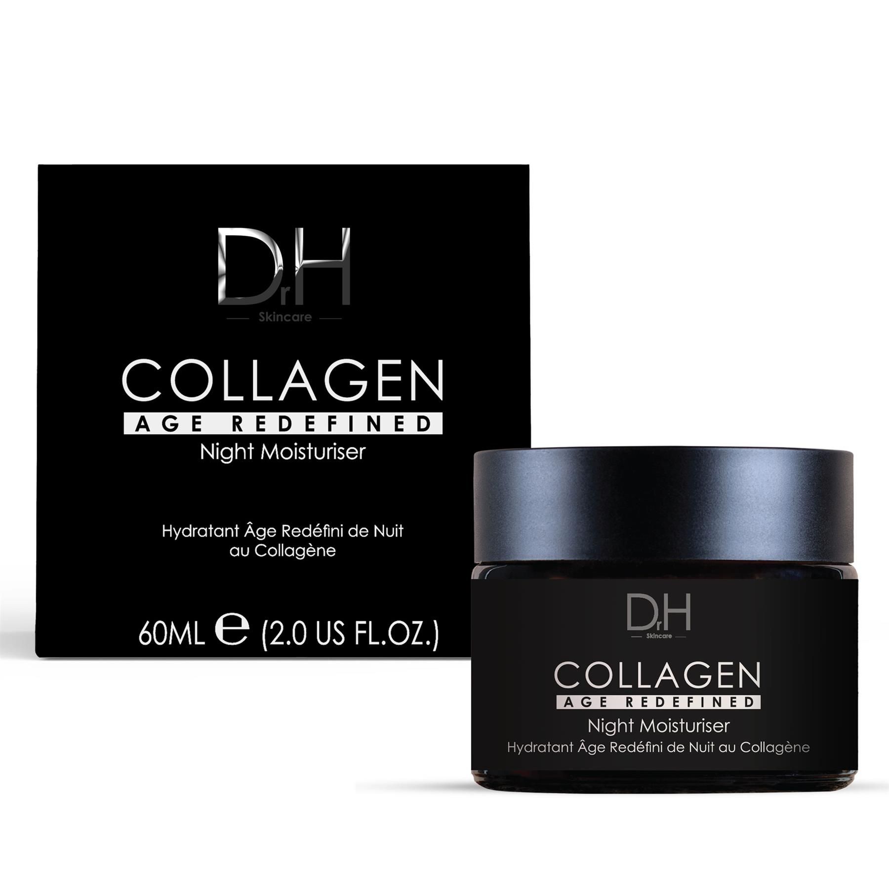 Dr. H Collagen Anti-Age Nachtcreme mit Verpackung.