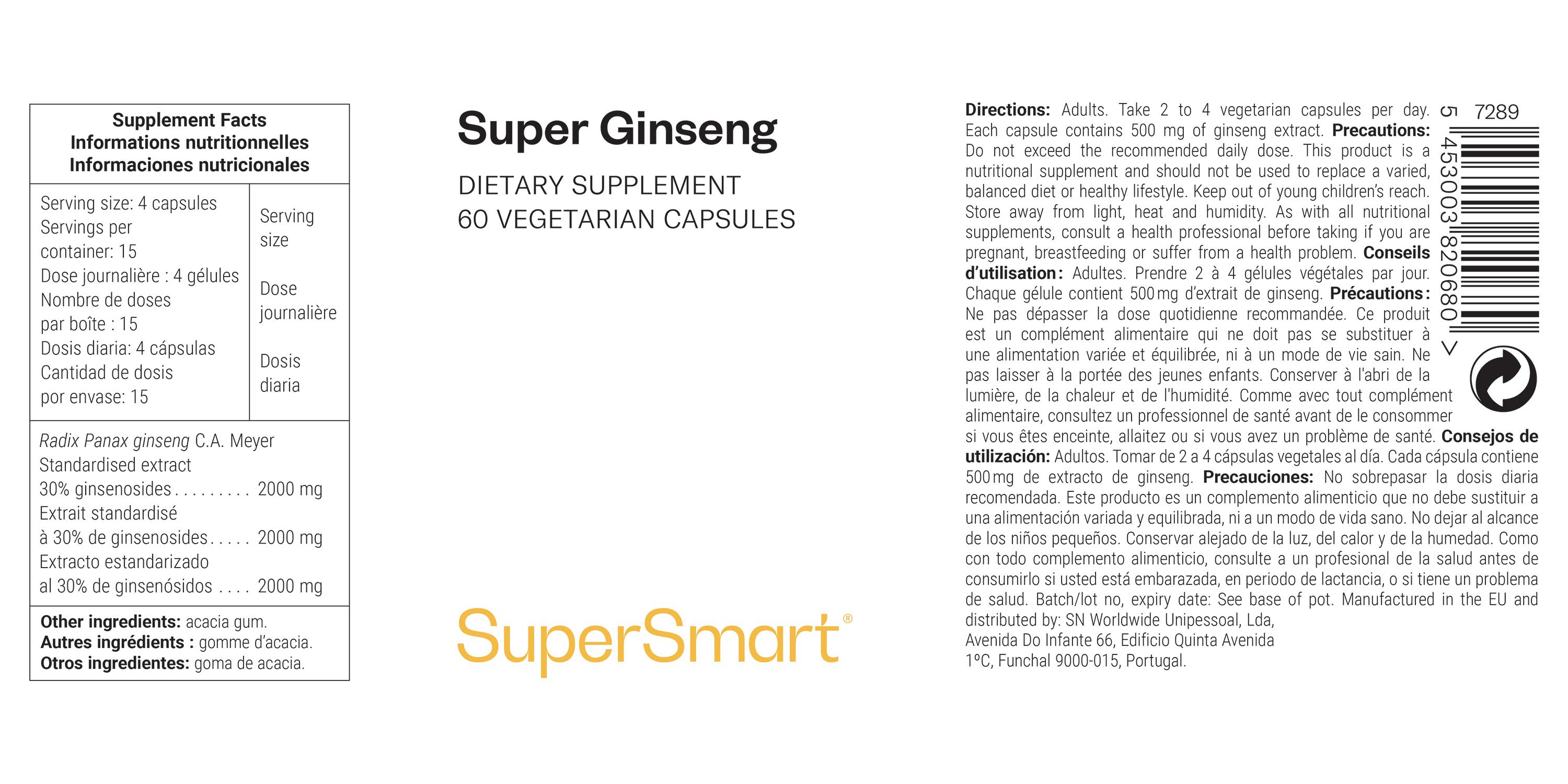 SuperSmart - Super Ginseng 60 St