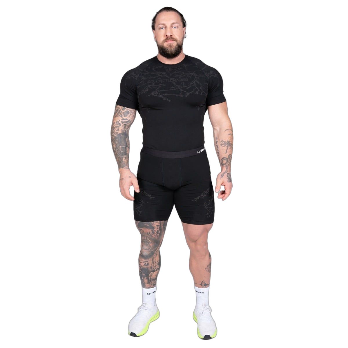 GymBeam Shorts Herren slim nahtlos in Schwarz