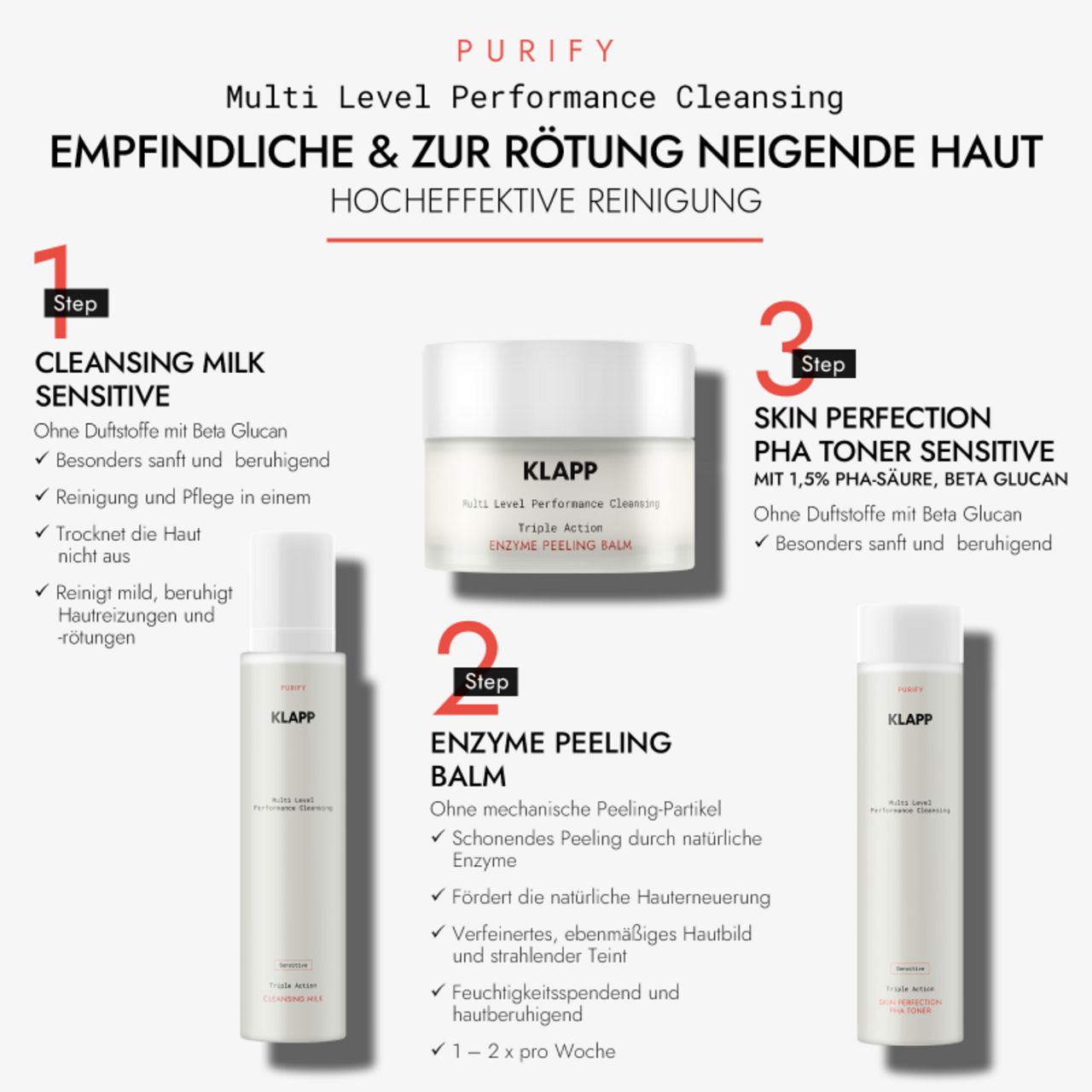 Klapp, Multi Level Performance Cleansing Skin Perfection PHA Toner Sensitive