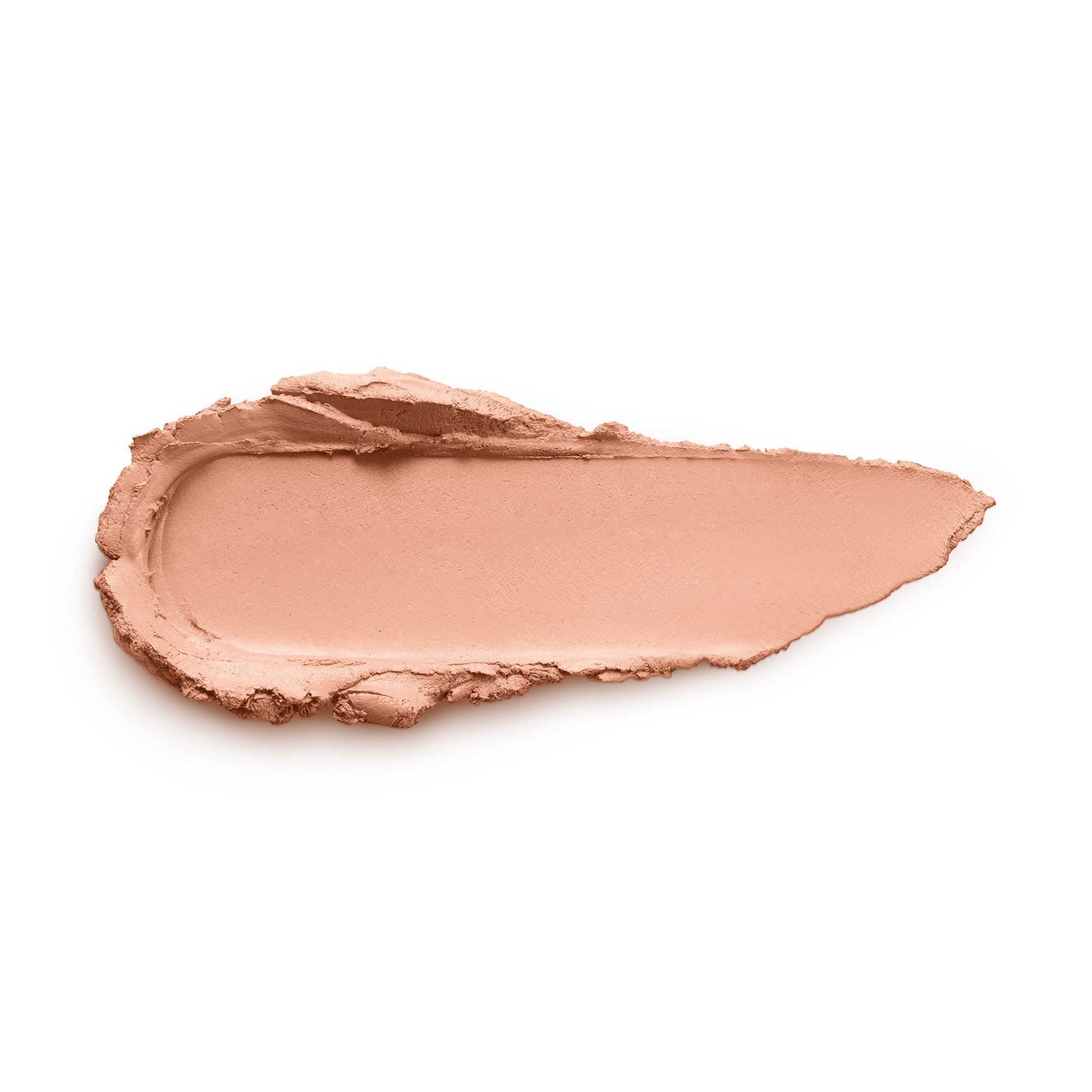 Un campione di correttore color crema. La consistenza è cremosa e il colore è beige chiaro. Il campione è su sfondo bianco.