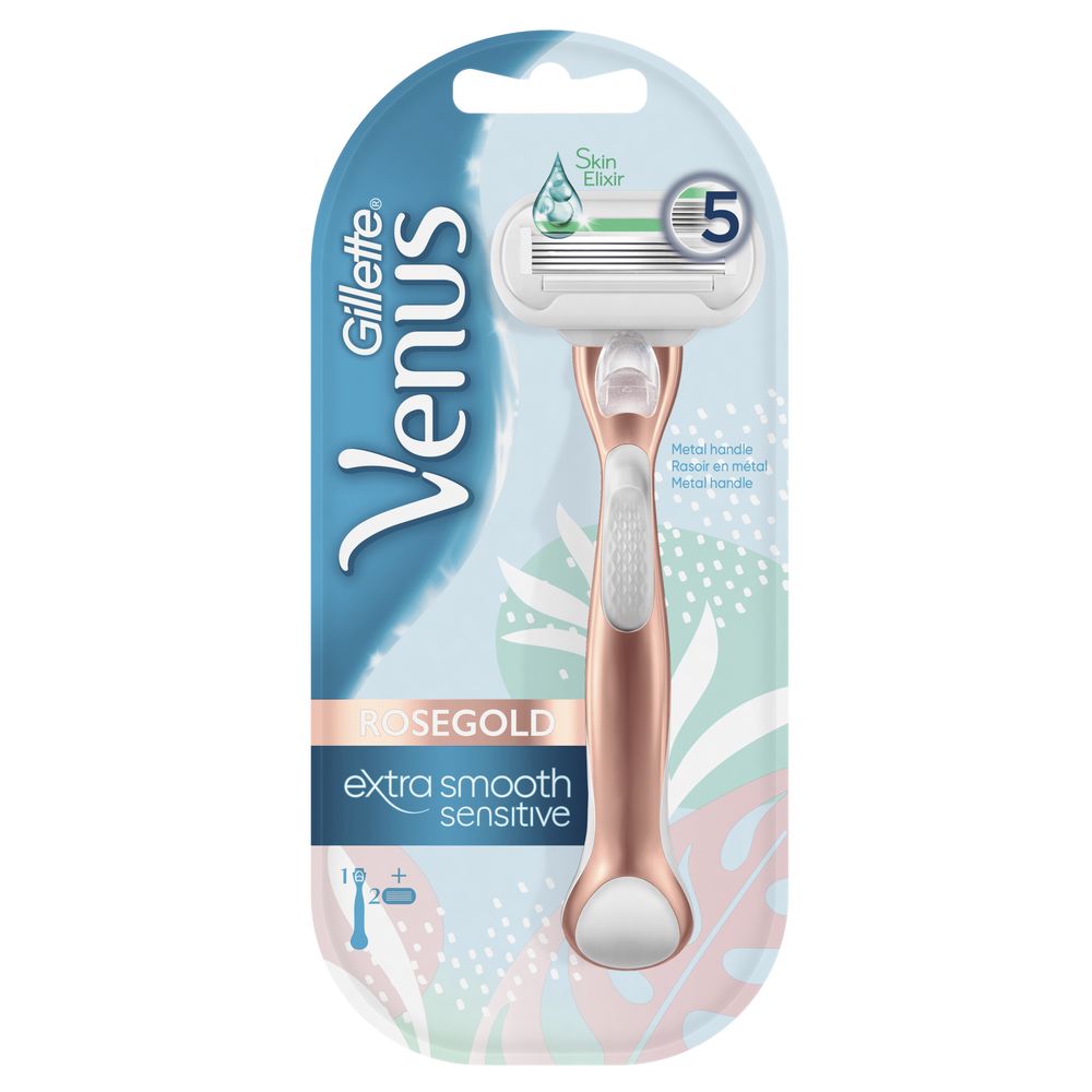 Gillette Venus - Nassrasierer für Frauen "Extra Smooth Sensitive" in Rosegold