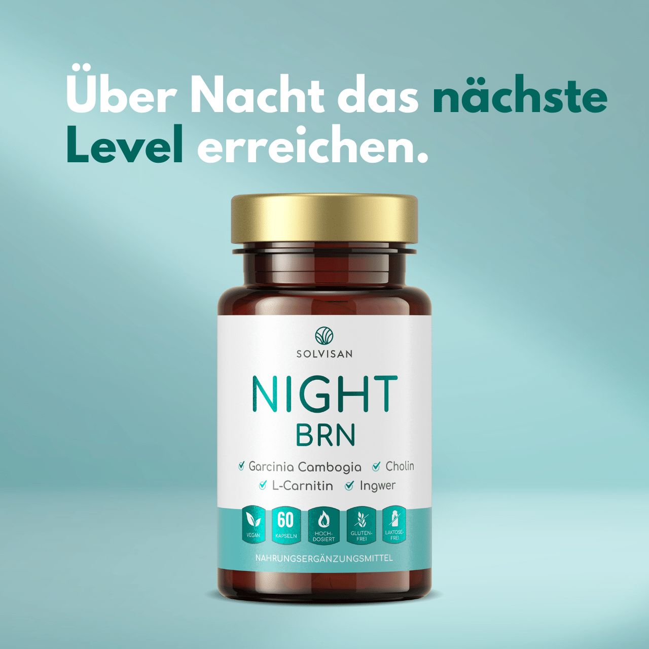 SOLVISAN® NIGHT BRN - Stoffwechsel-Formel* - mit  L-Carnitin, Garcinia Cambogia und Ingwer