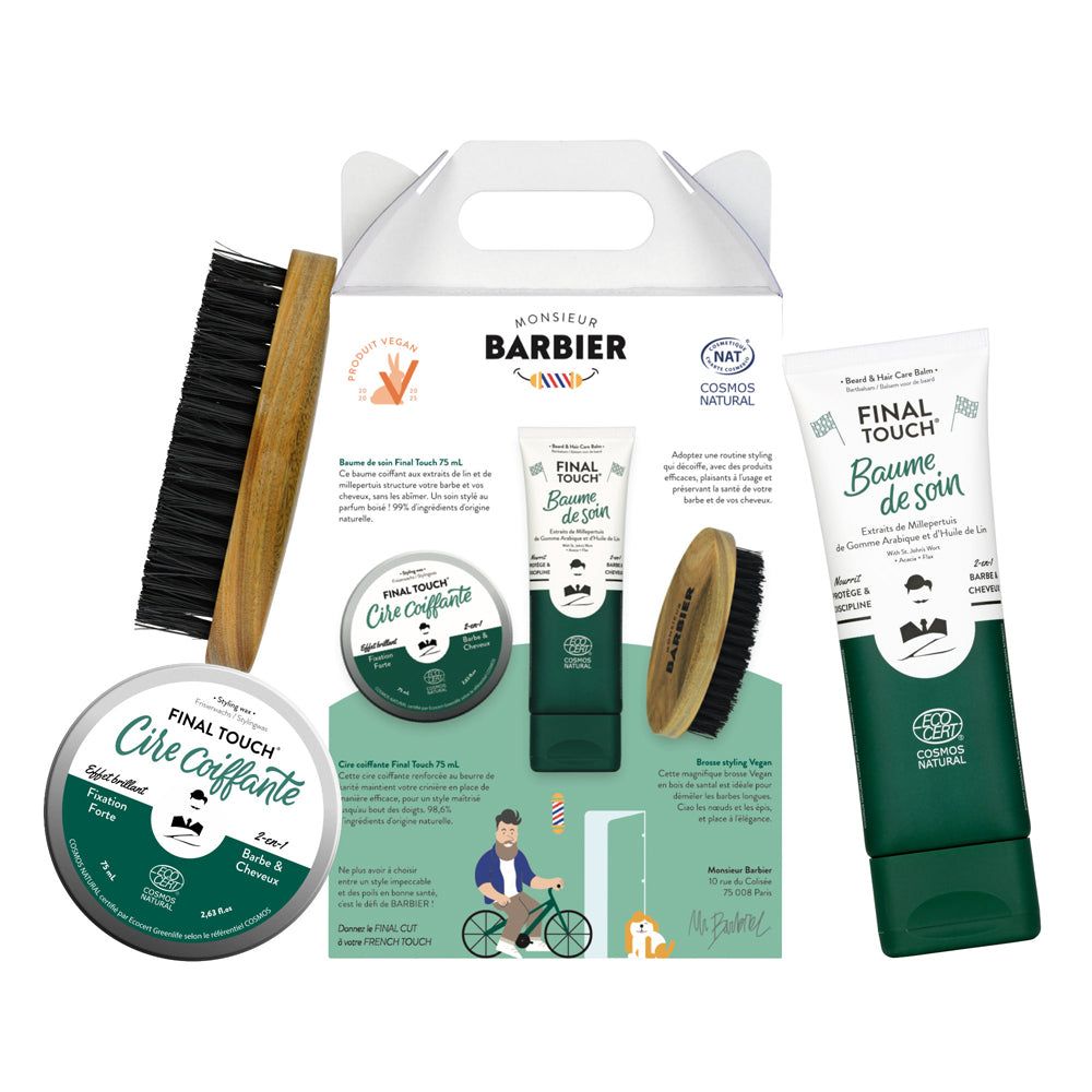 Monsieur BARBIER - Bart- und Haar-Styling-Set für Männer - THE PERFECT STYLE BOX