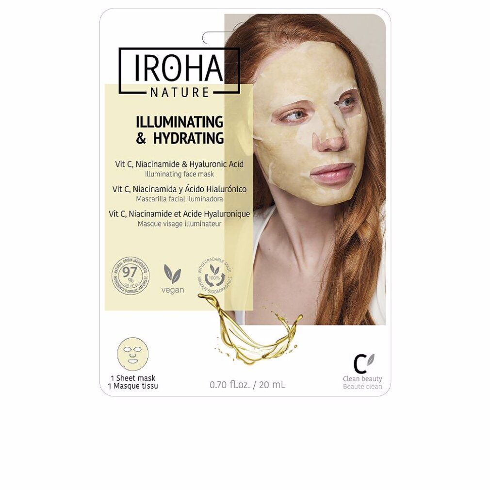 Iroha Nature Brightening Tissue Face Mask Vitamin c 1 Einheit