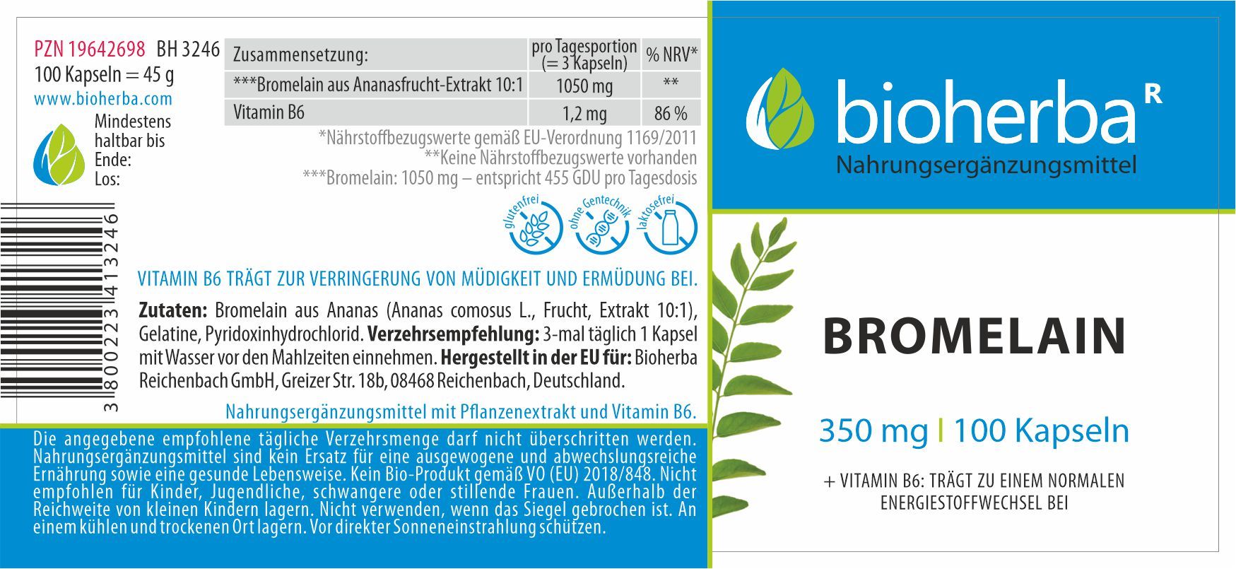 Bioherba Bromelain Kapseln