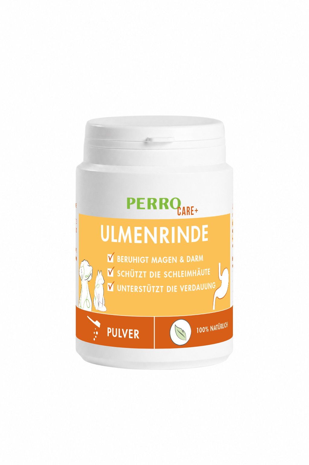Perro Care Ulmenrinde – Natürliches Magenpulver für Hunde & Katzen 110 g Futter