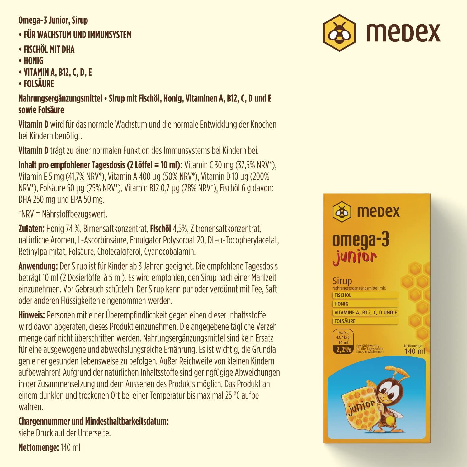 Medex Omega 3 Kinder Junior Sirup