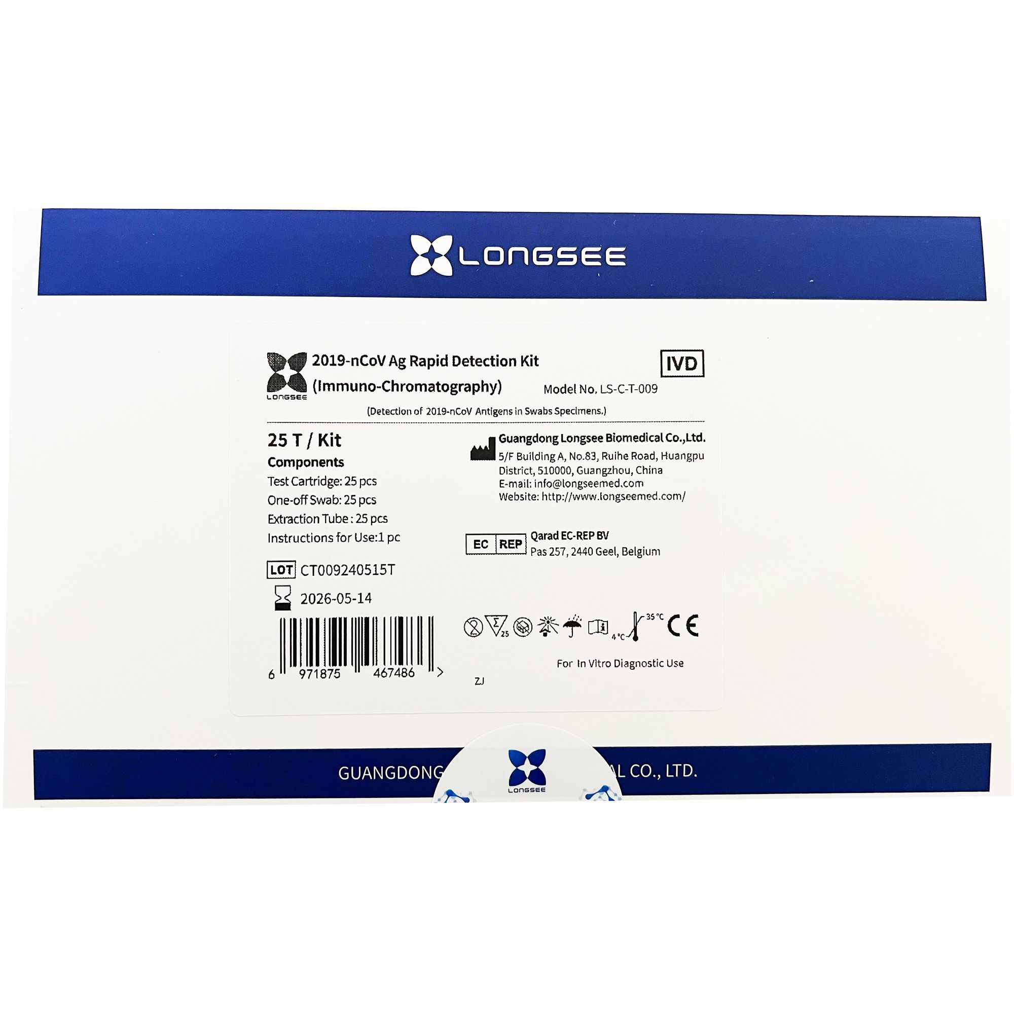 Longsee Covid-19 Profi Antigen-Schnelltest 25 St