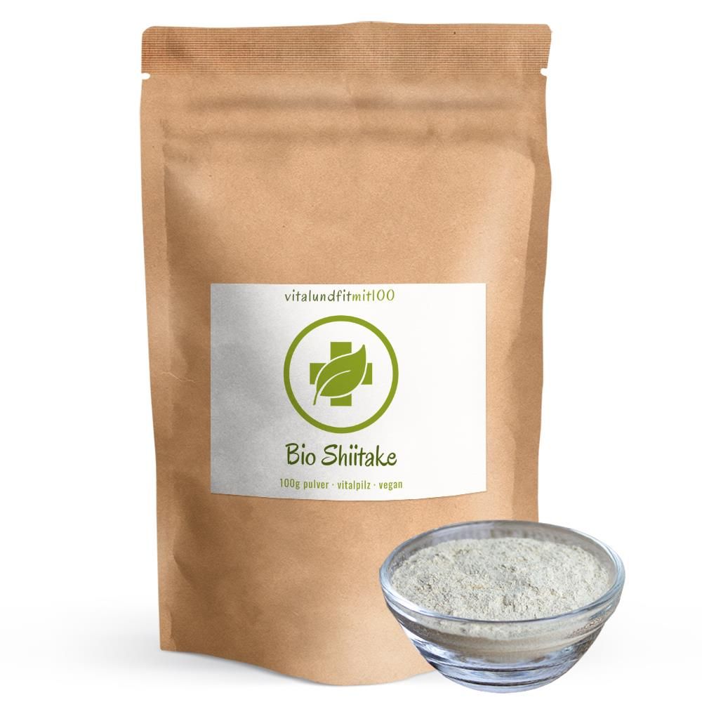 vitalundfitmit100® Bio Shiitake Pulver