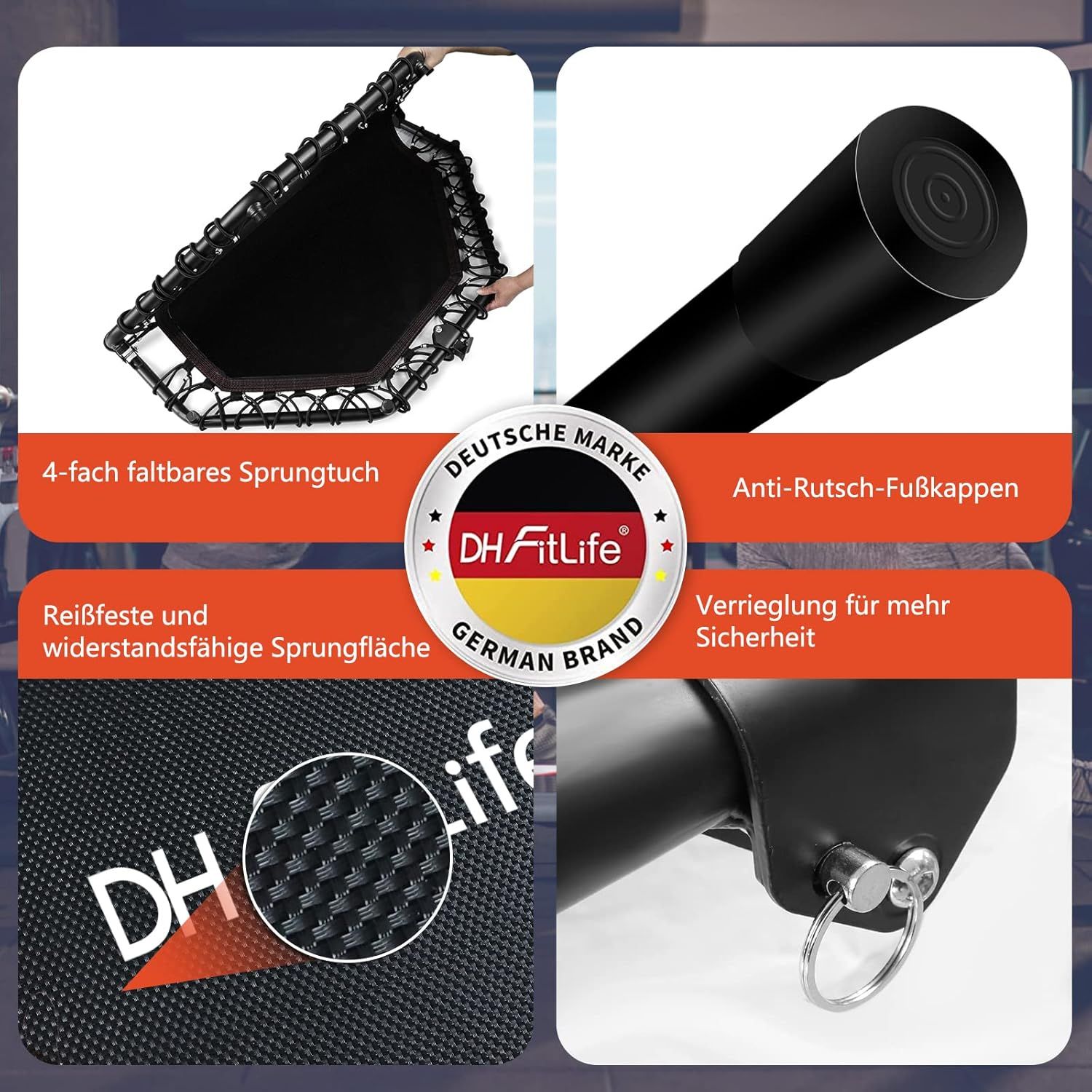 DH FitLife klappbar Fitness Trampolin