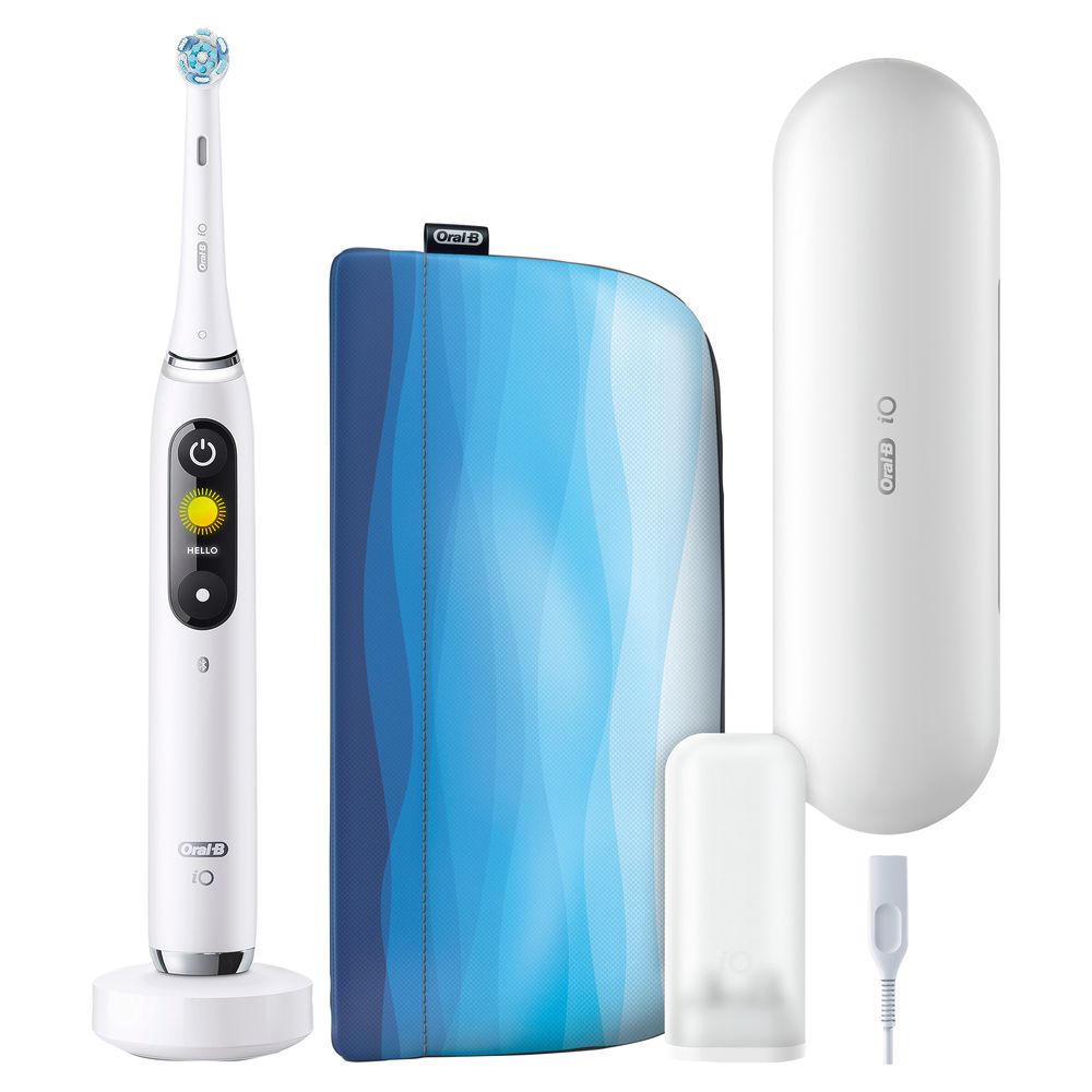 Oral-B - Elektrische Zahnbürste 'iO Series 9 + Design Tasche White Alabaster' in Weiß 1 St