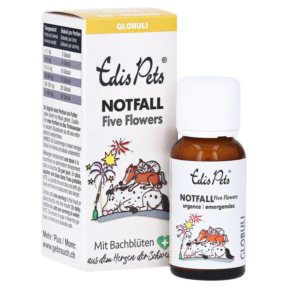 Edis Pets Five Flowers Bio Bachblüten Notfall-Globuli für Tiere