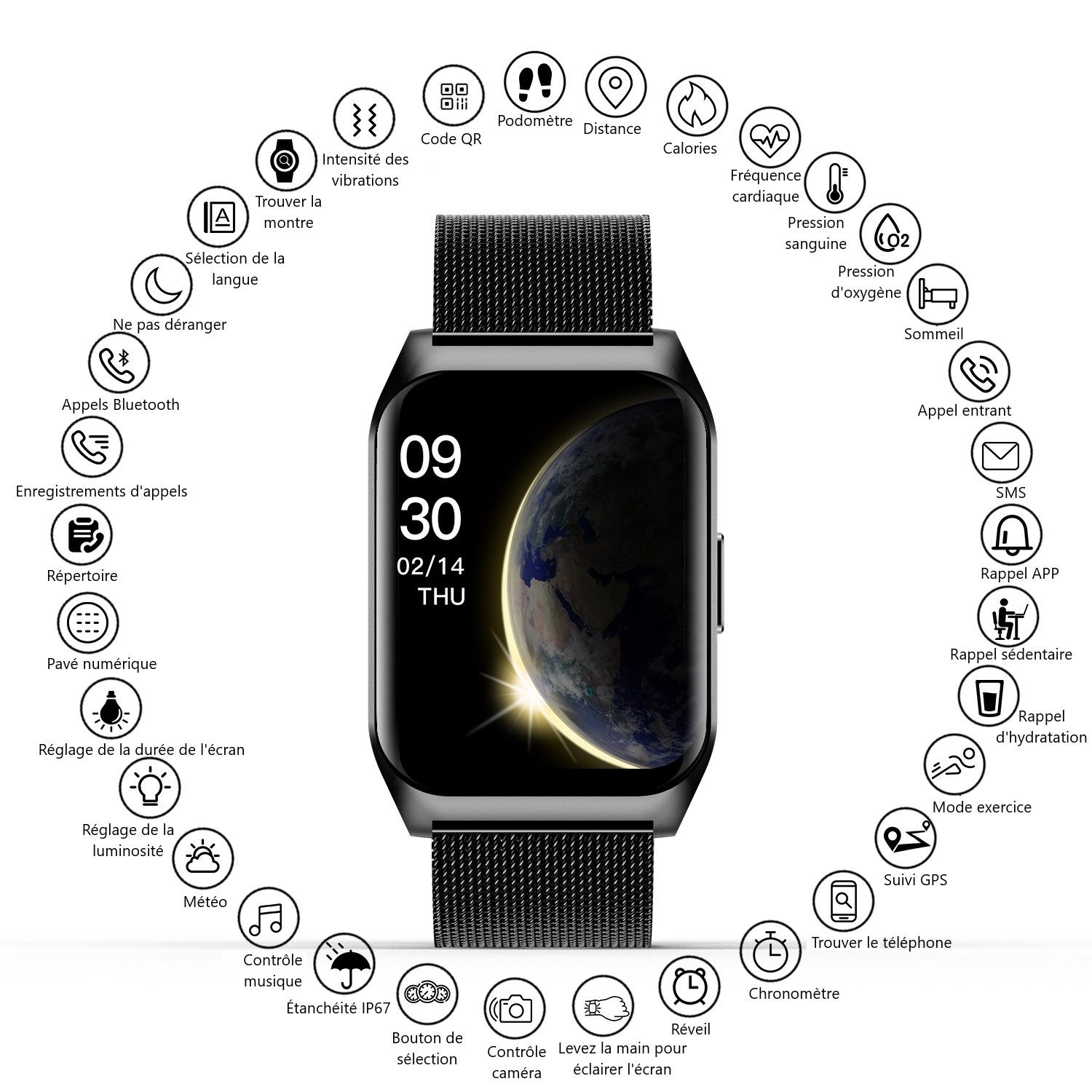 Platyne Multifunktionale Smartwatch