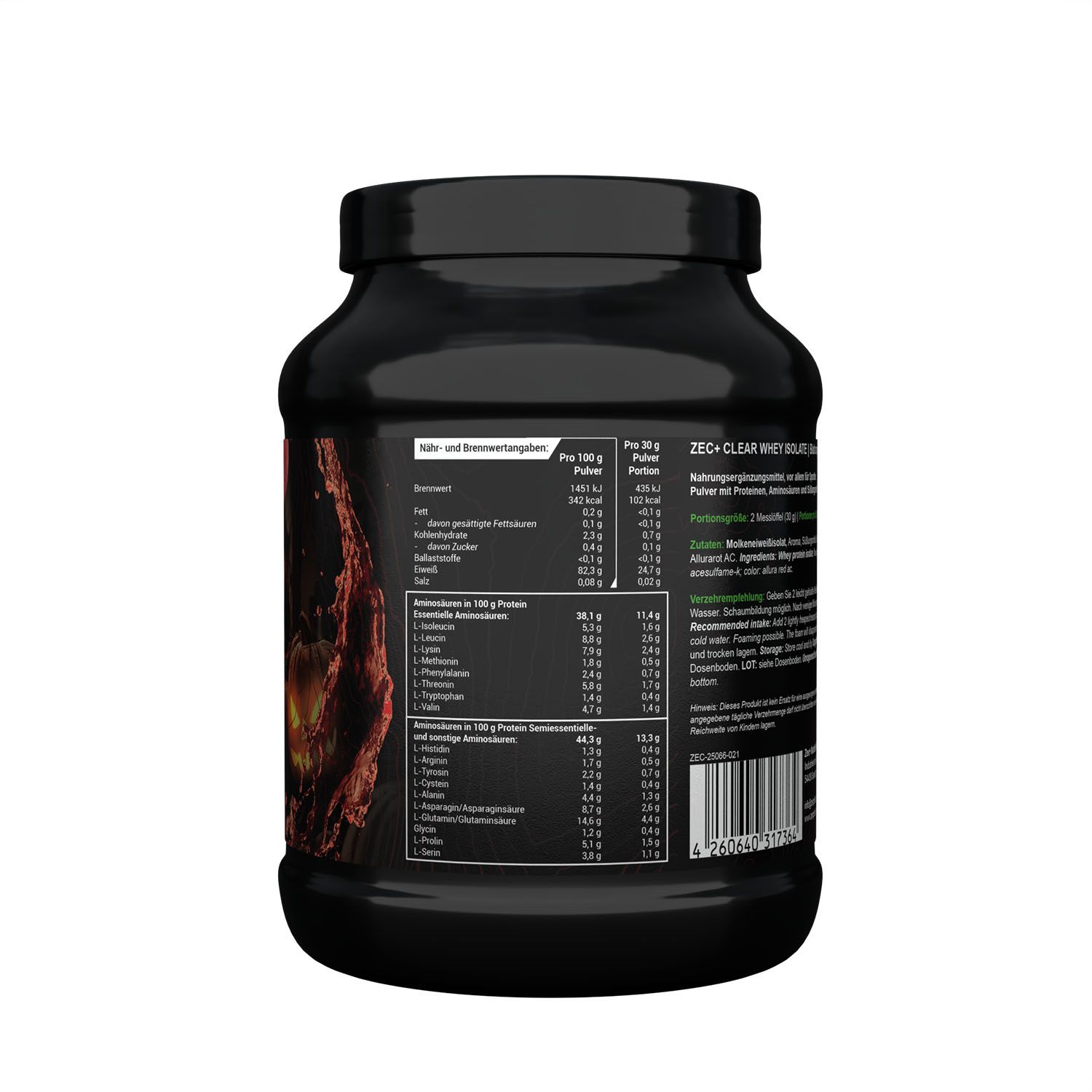 Zec+ Clear Whey Isolate Protein/ Eiweiß Blutorange 450 GR Pulver