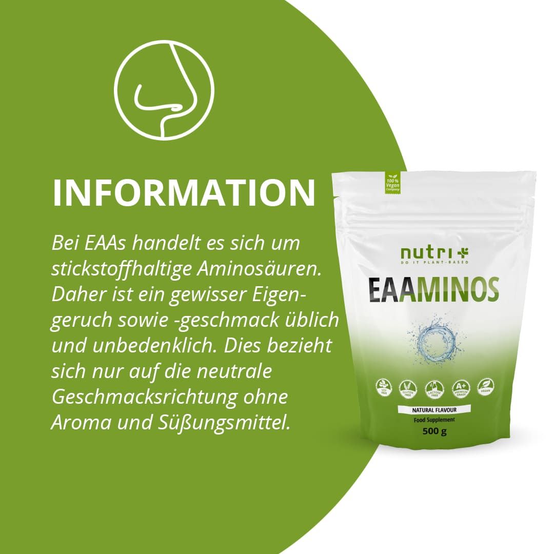 nutri+ Instant EAA Pulver 500g Komplex - Essentielle Aminosäuren