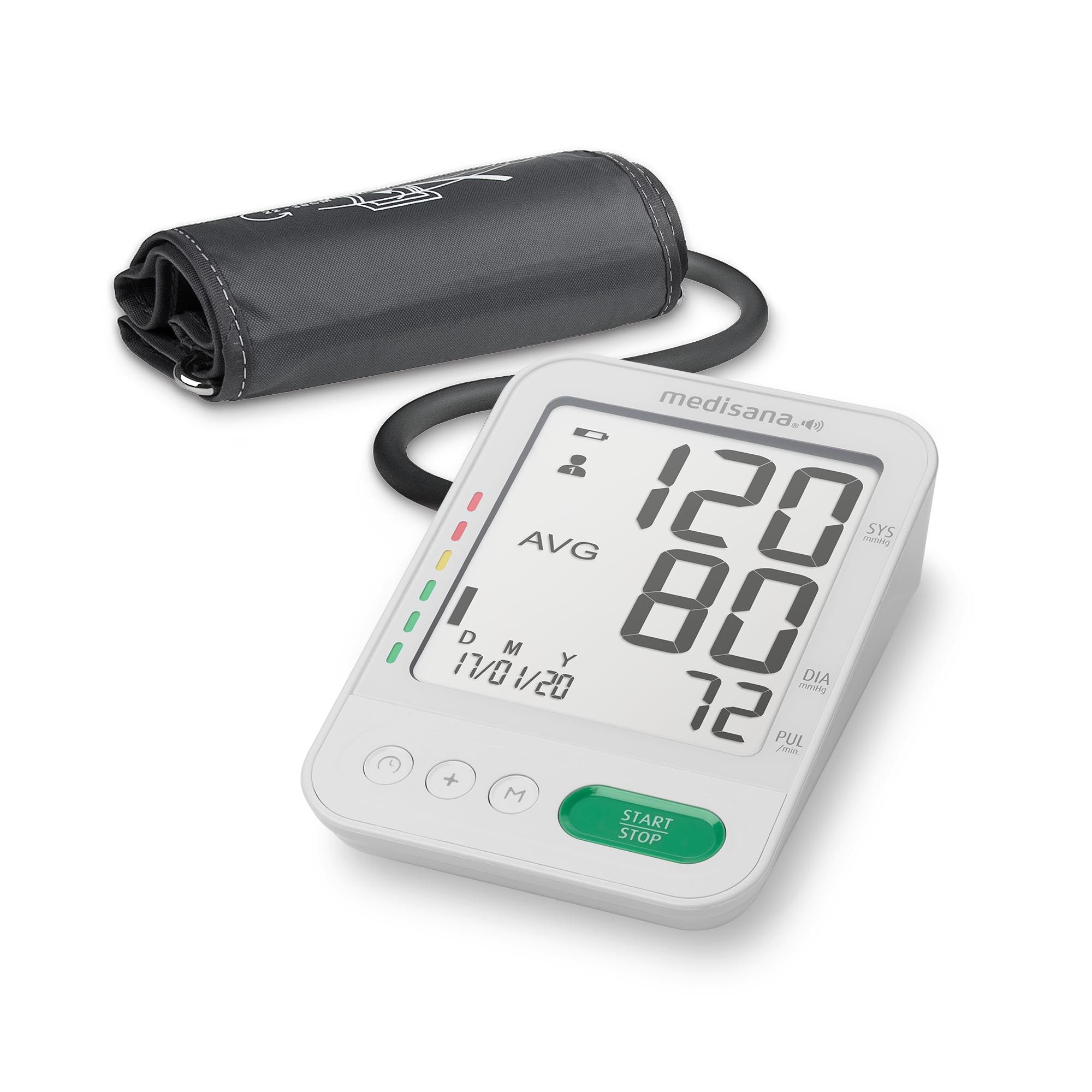 medisana BU 586 Voice Oberarm-Blutdruckmessgerät, präzise Blutdruck & Pulsmessung mit Sprachausgabe 1 St