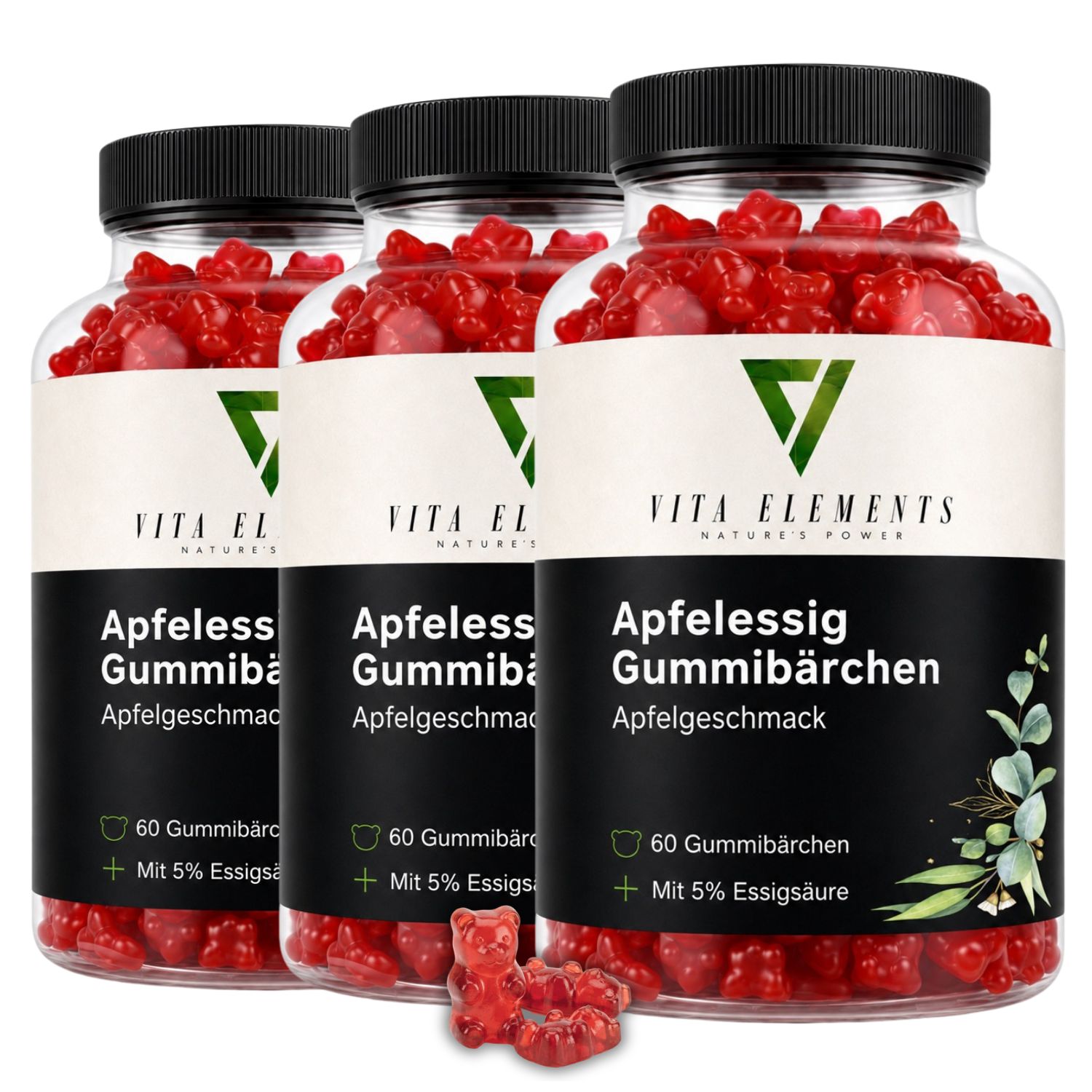 Vita Elements Apfelessig Gummibärchen 187 g