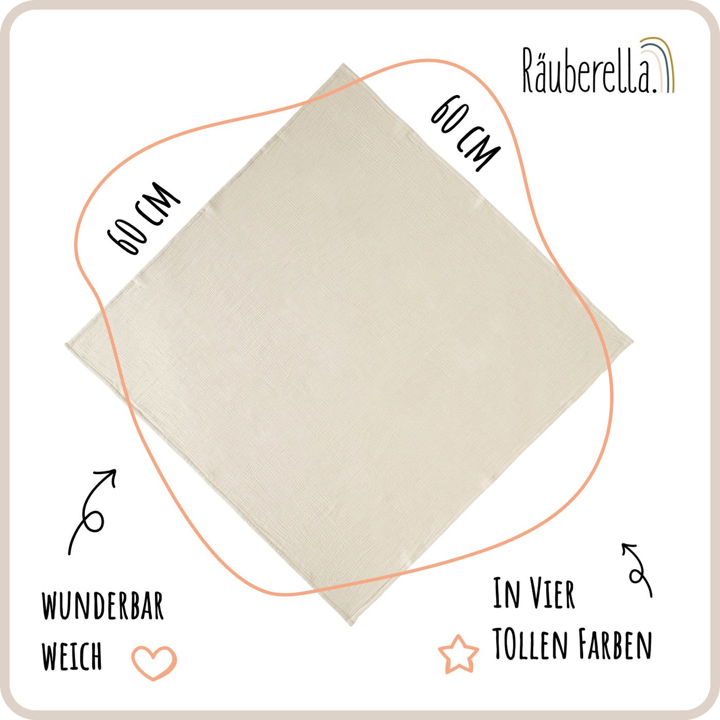 Räuberella Spucktücher  60x60 cm