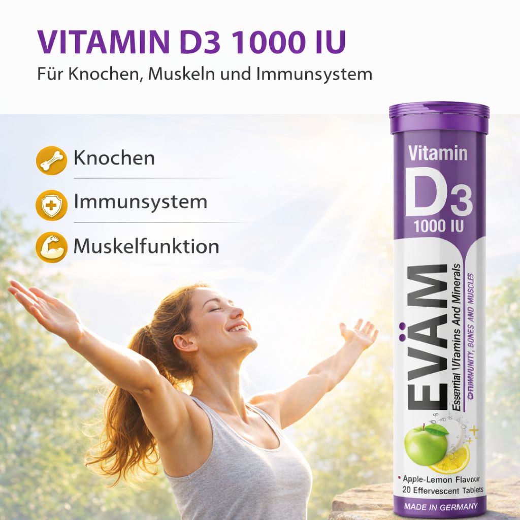 EVÄM Vitamin D3 Brausetabletten - 3 Set