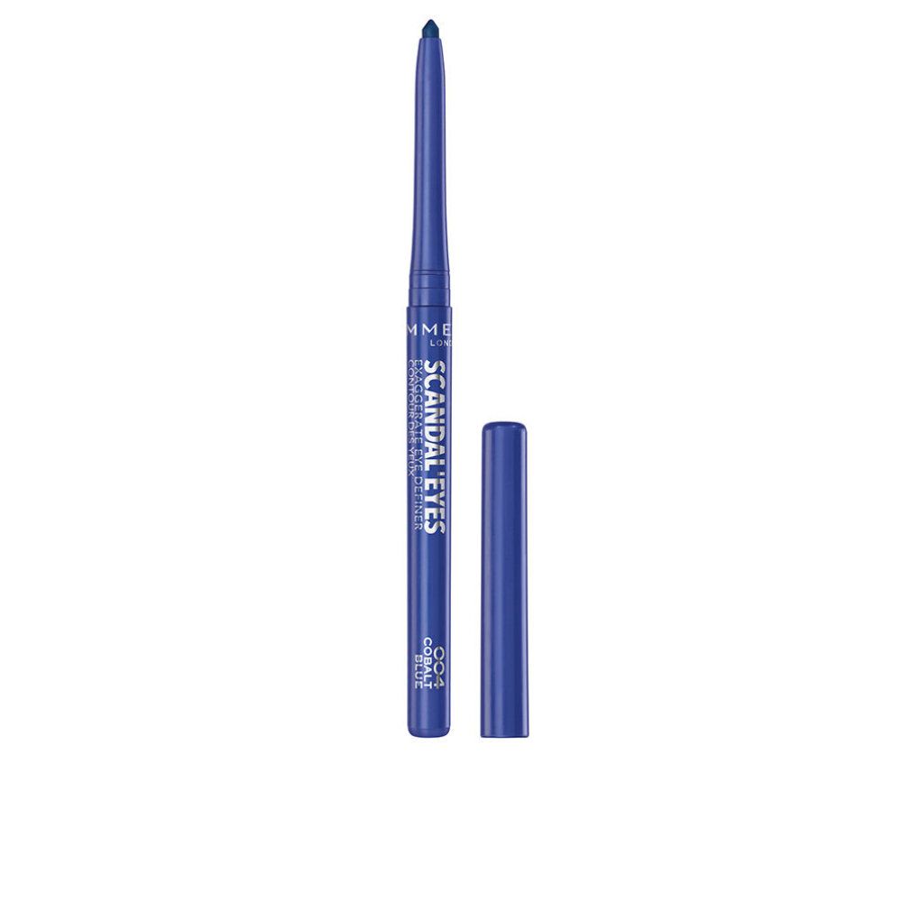 Blauer Eyeliner mit Kappe. Aufschrift: Scandaleyes. Automatischer Eyeliner. Farbe: Cobalt Blue.
