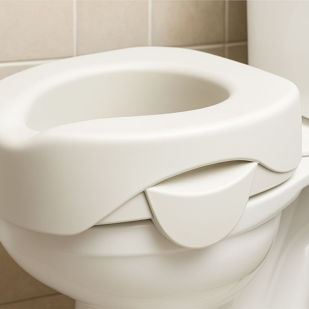 Toilettensitzerhöhung mit Deckel