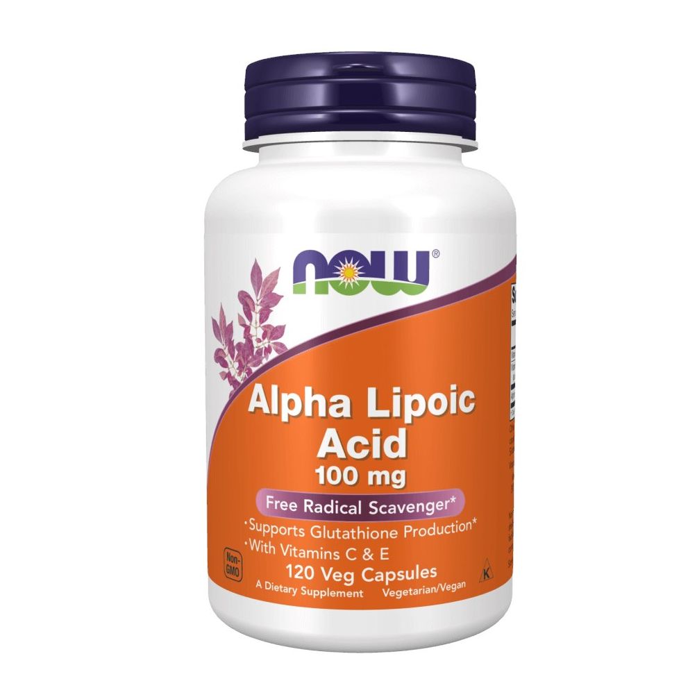 NOW FOODS Alpha-Liponsäure mit Vitamin C und E 100 mg