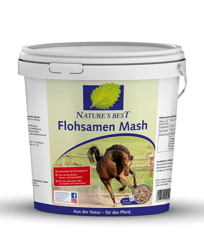 Nature´s Best Flohsamen Mash, 7,5 kg unterstützt den Darm