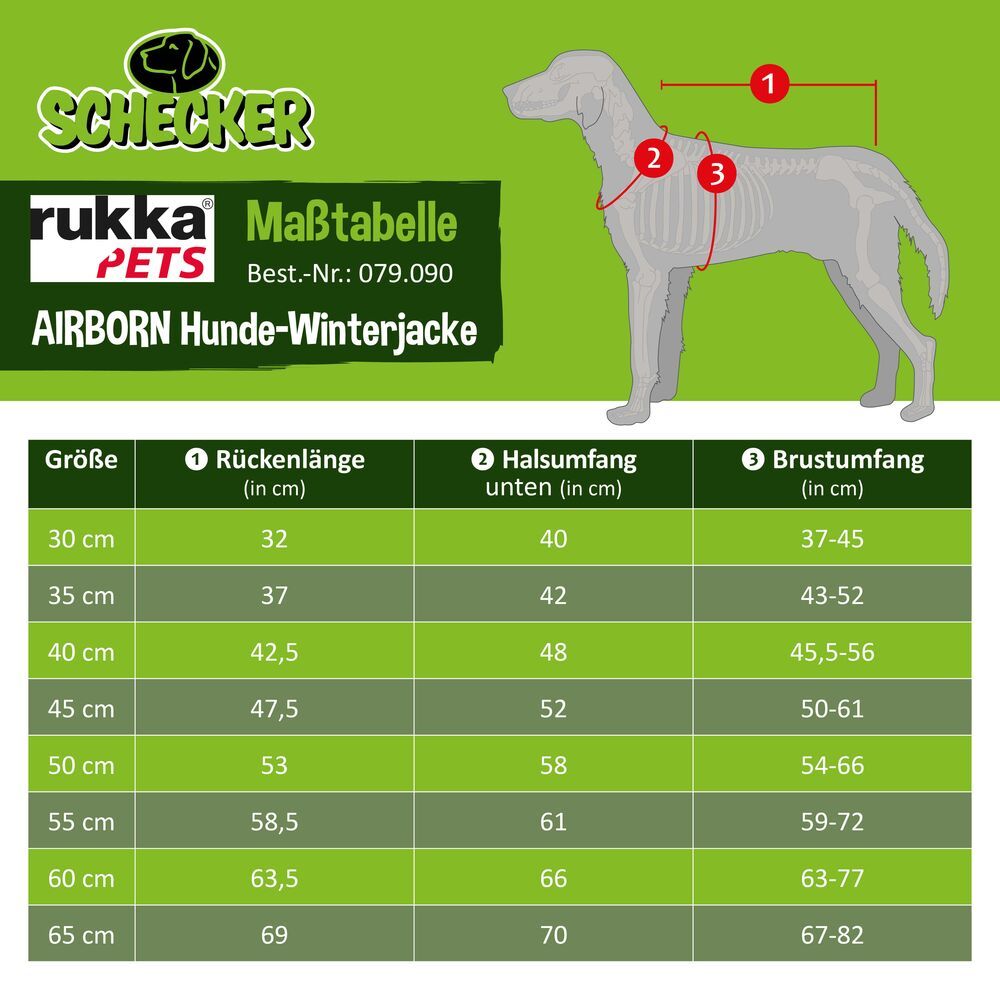 Rukka® AIRBORN Hunde Winterjacke - warm - winddicht - wasserabweisend - Softshell