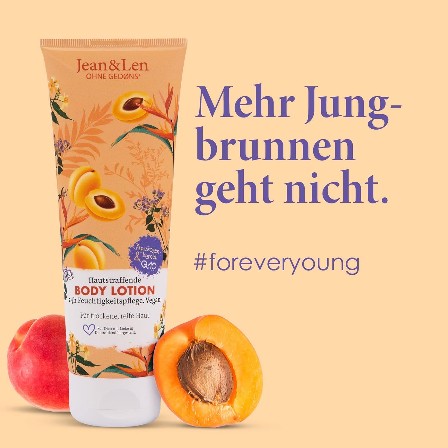 Jean & Len Hautstraffende Body Lotion Aprikosenkernöl & Q10