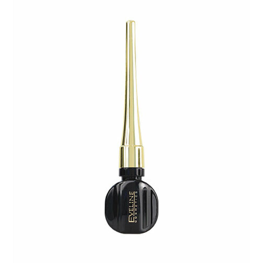 Schwarzer Eyeliner mit goldfarbener Spitze. Aufschrift: Eveline Cosmetics.
