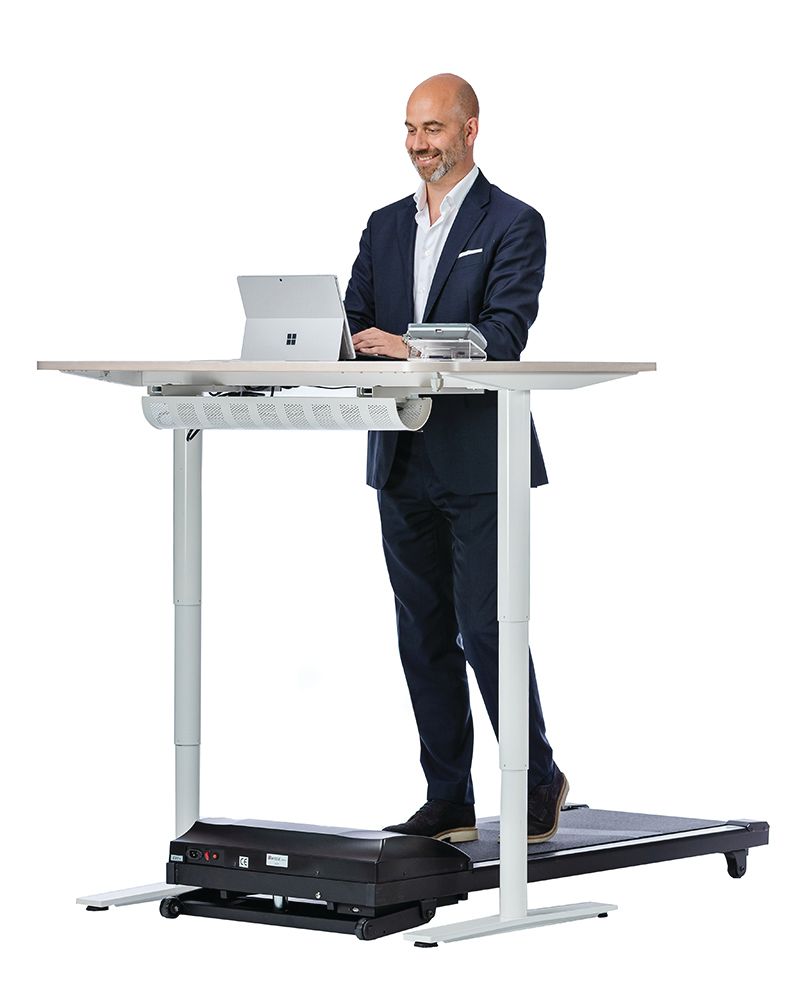 Bwell PREMIUM Bürolaufband Incline | Laufband bis 6km/h | Profigerät für Büro oder Zuhause