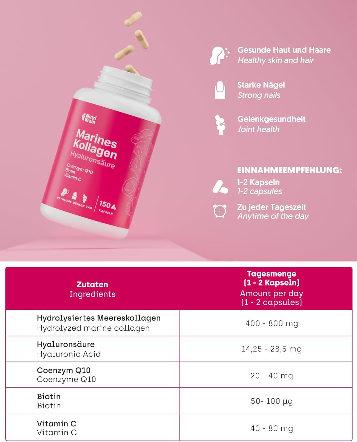 NUTRIBRAIN  Reines Marine-Kollagen  Kapsel