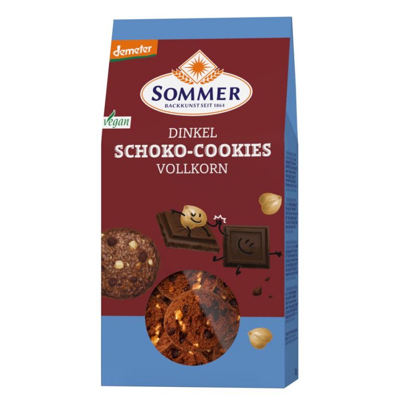 Sommer - Dinkel Schoko-Cookies, vegan