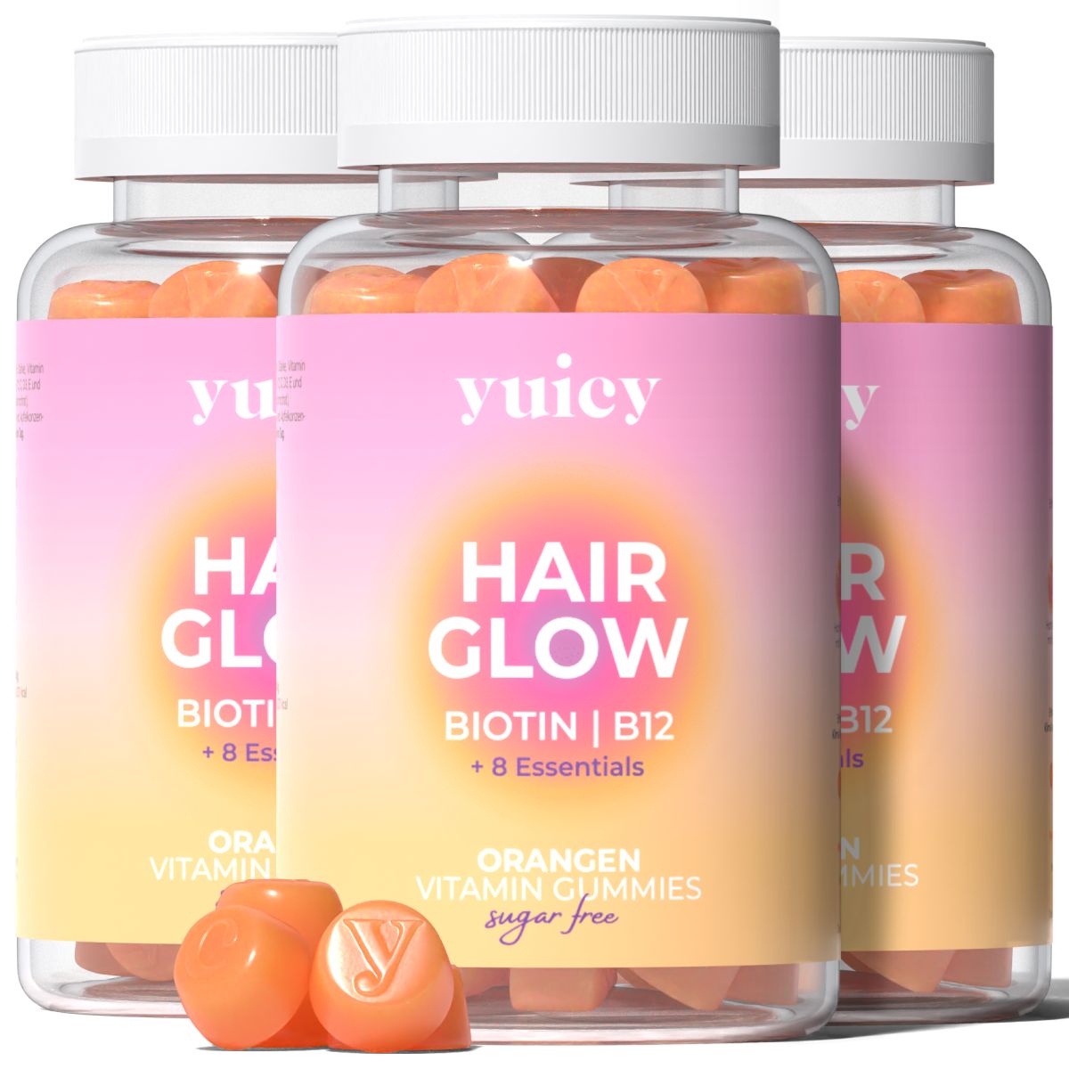 yuicy® Hair Glow - Biotin Gummies für Haarwachstum