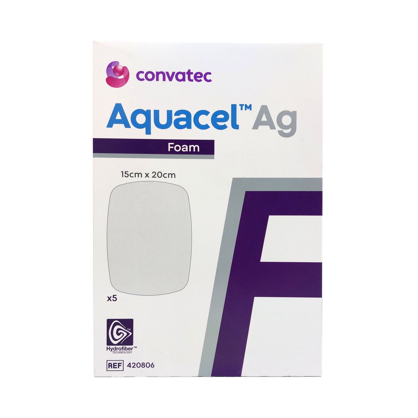 Aquacel Ag Foam nicht adhäsiv 15x20 cm Verband 5 St