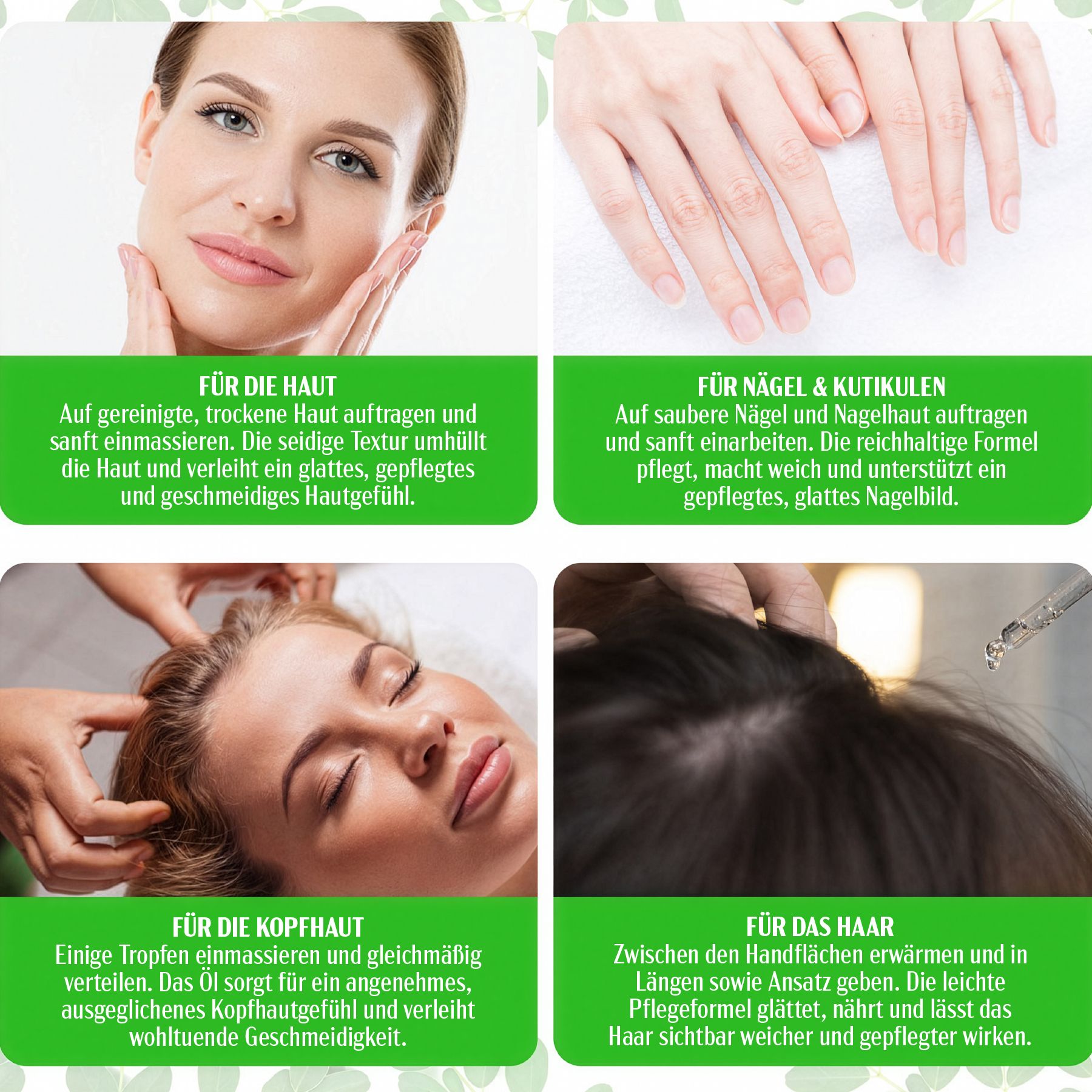 Aliver Moringa Öl Hautöl für Haare Haut Gesicht