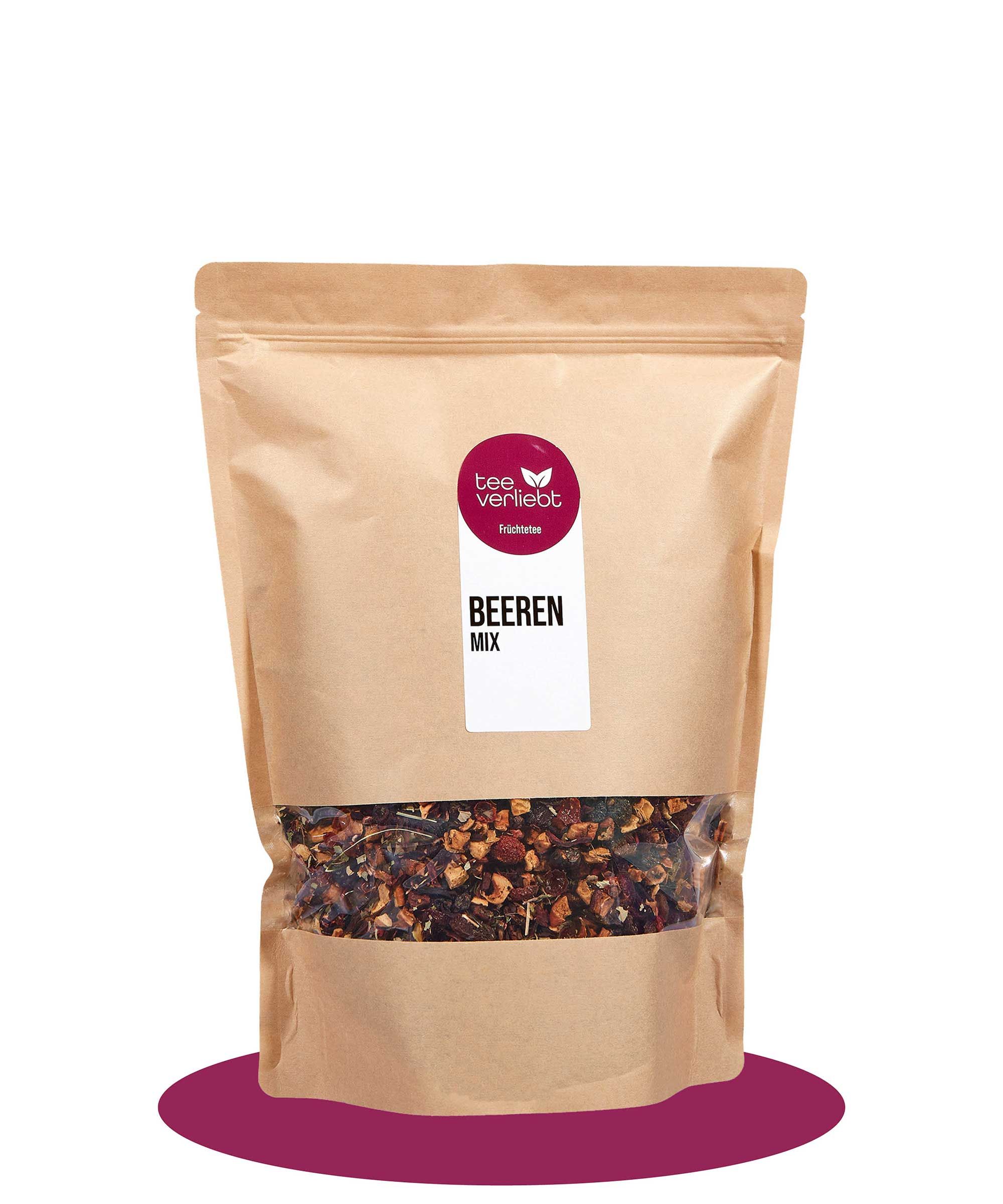teeverliebt - Beeren Mix loser Früchtetee Großpackung I Fruchtiger Beerentee – rund & ausgewogen