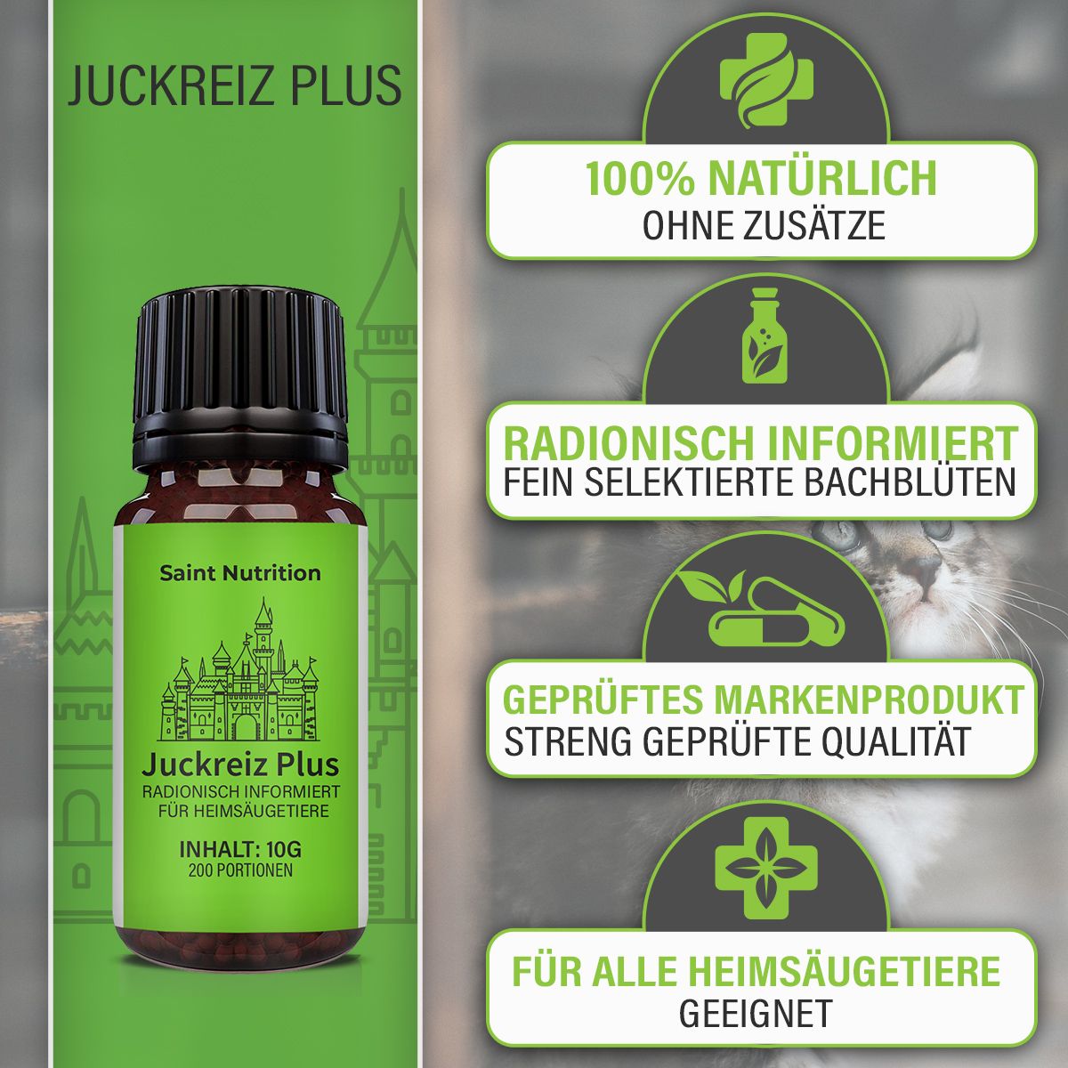 Saint Nutrition® | Juckreiz Plus Kügelchen für Hund und Katze