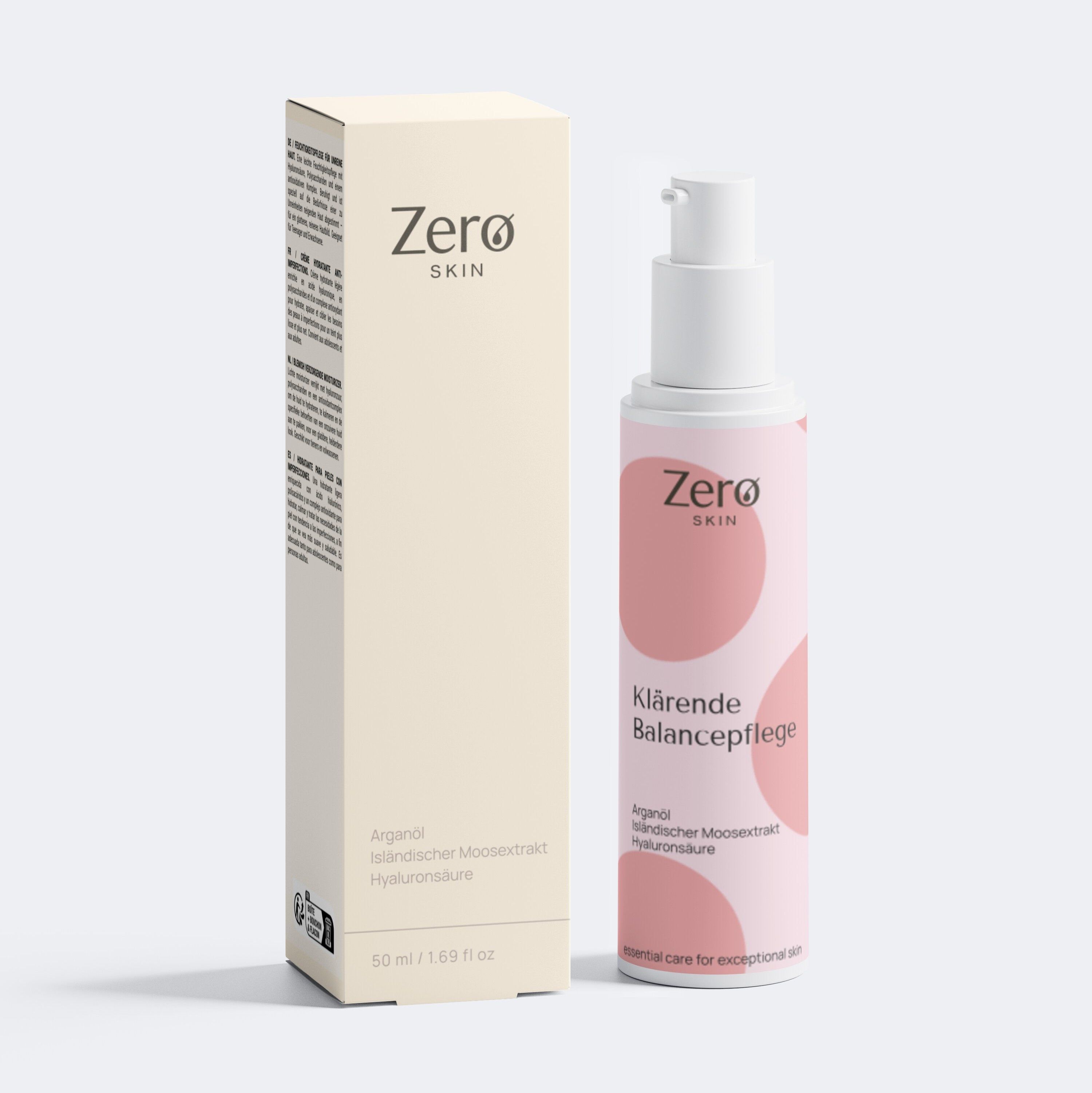 Zero Skin Klärende Balancepflege, ausgleichend mit Zink PCA & Mate Blatt-Extrakt